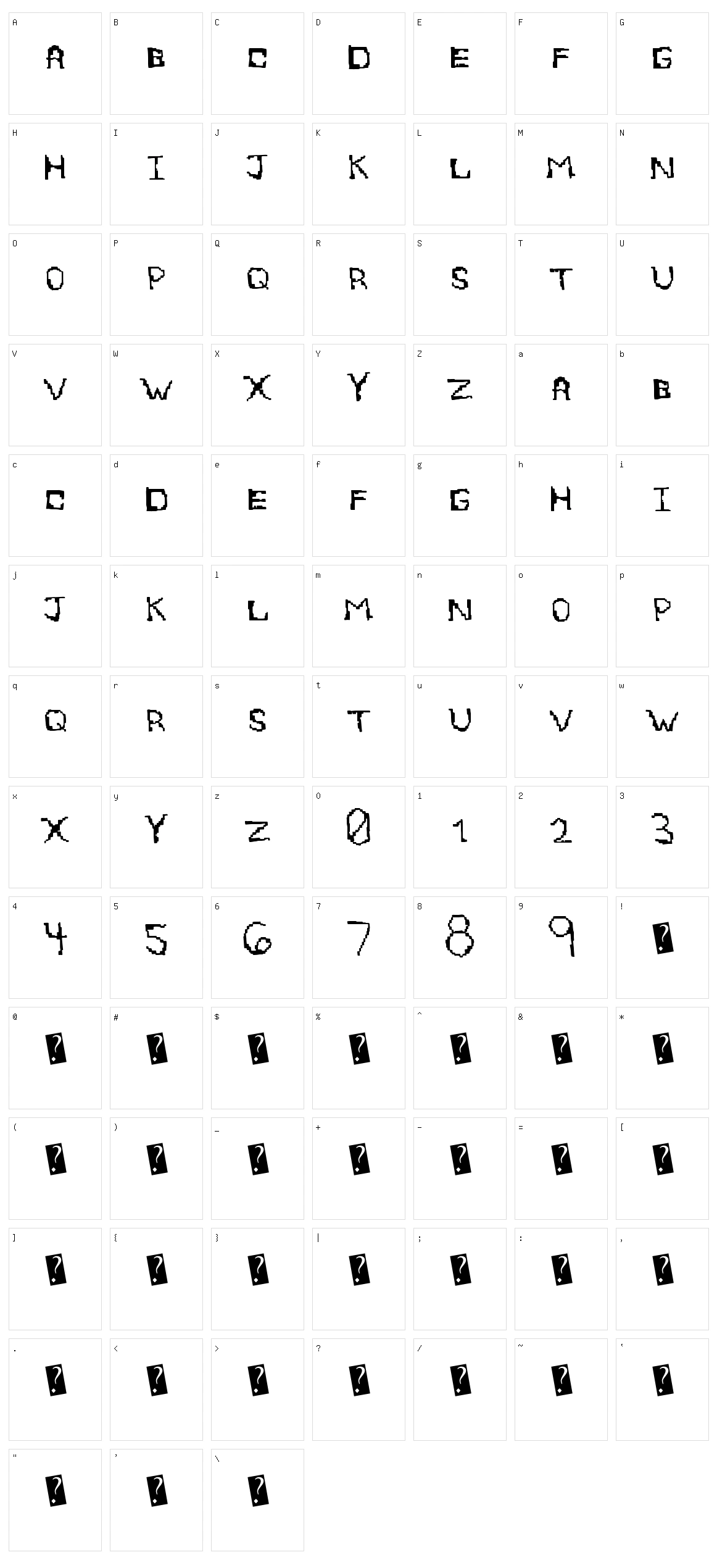EightBite Character Set