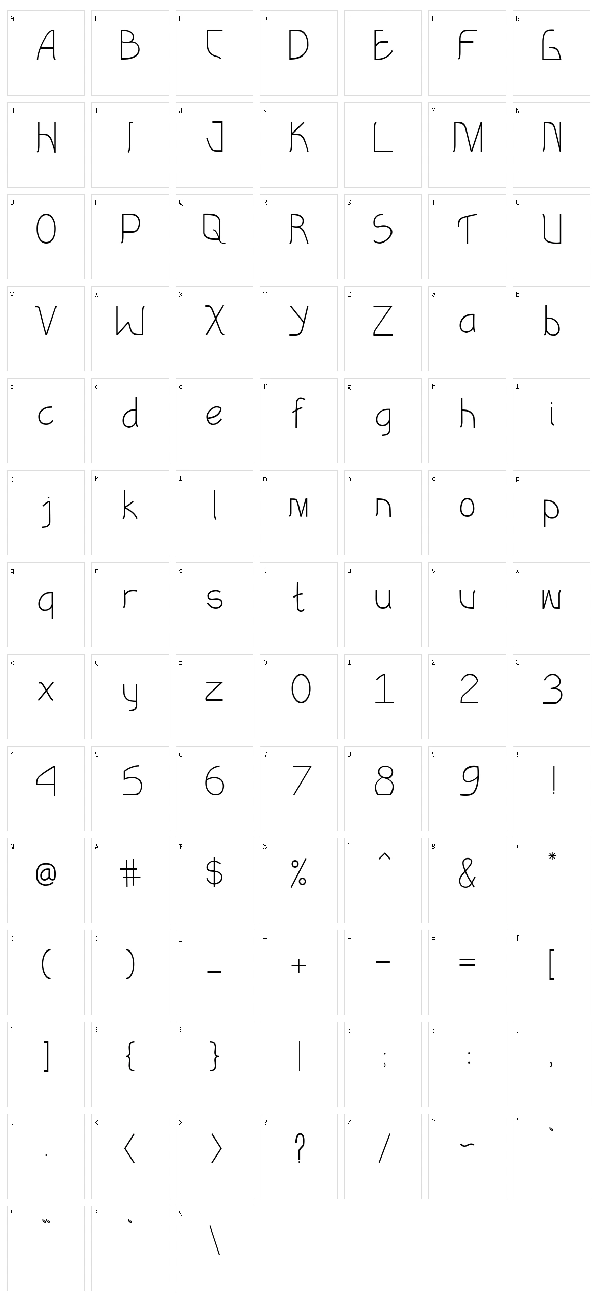 Eksotika Character Set