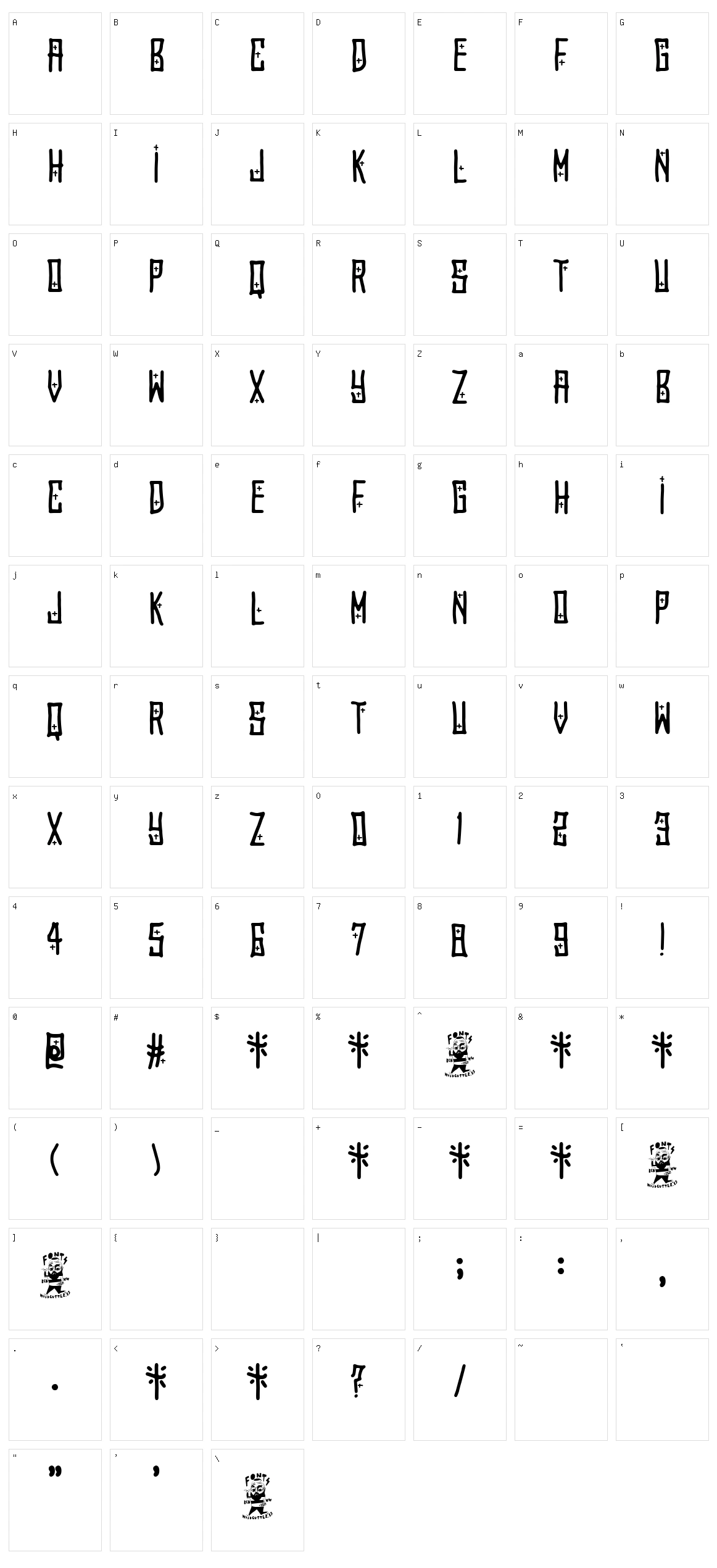 El Forastero Character Set