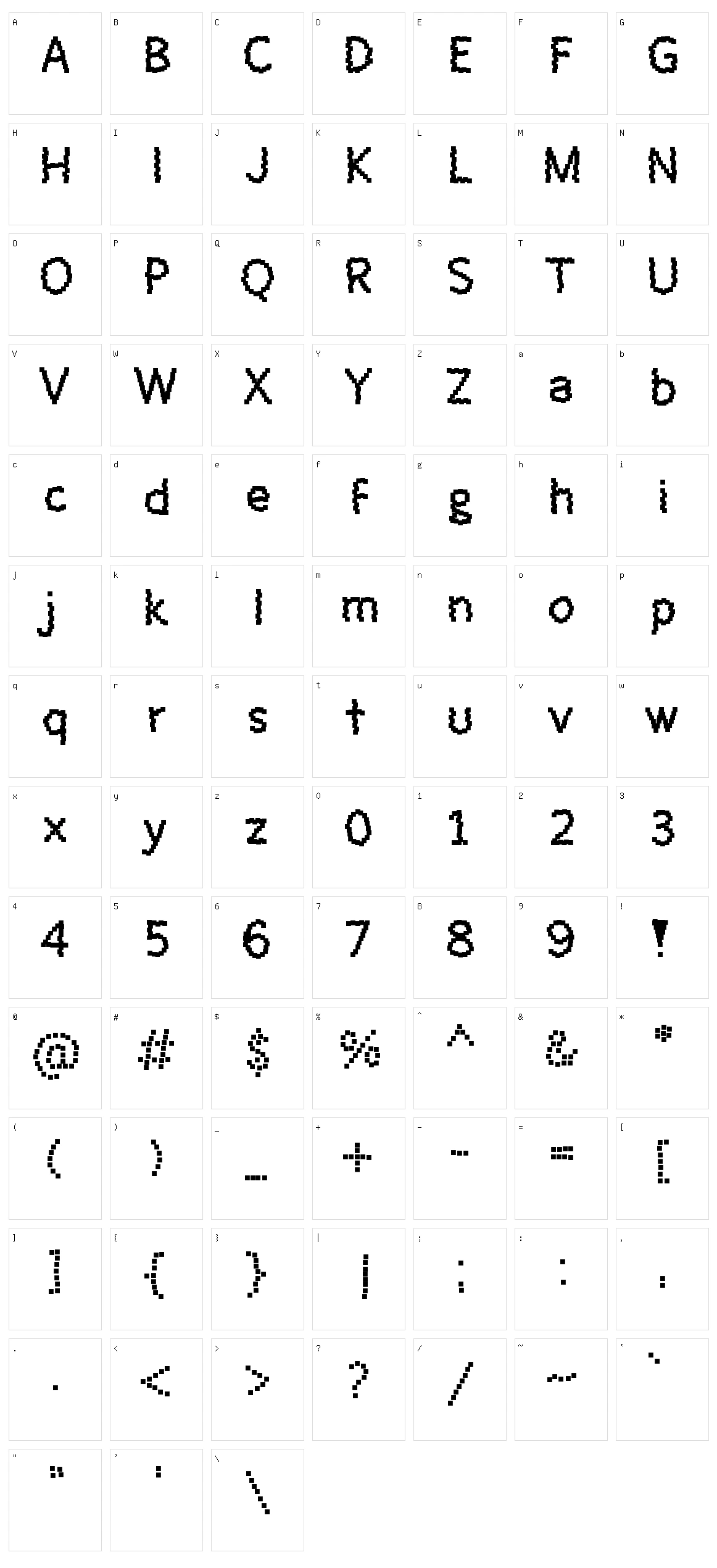 Enie Character Set