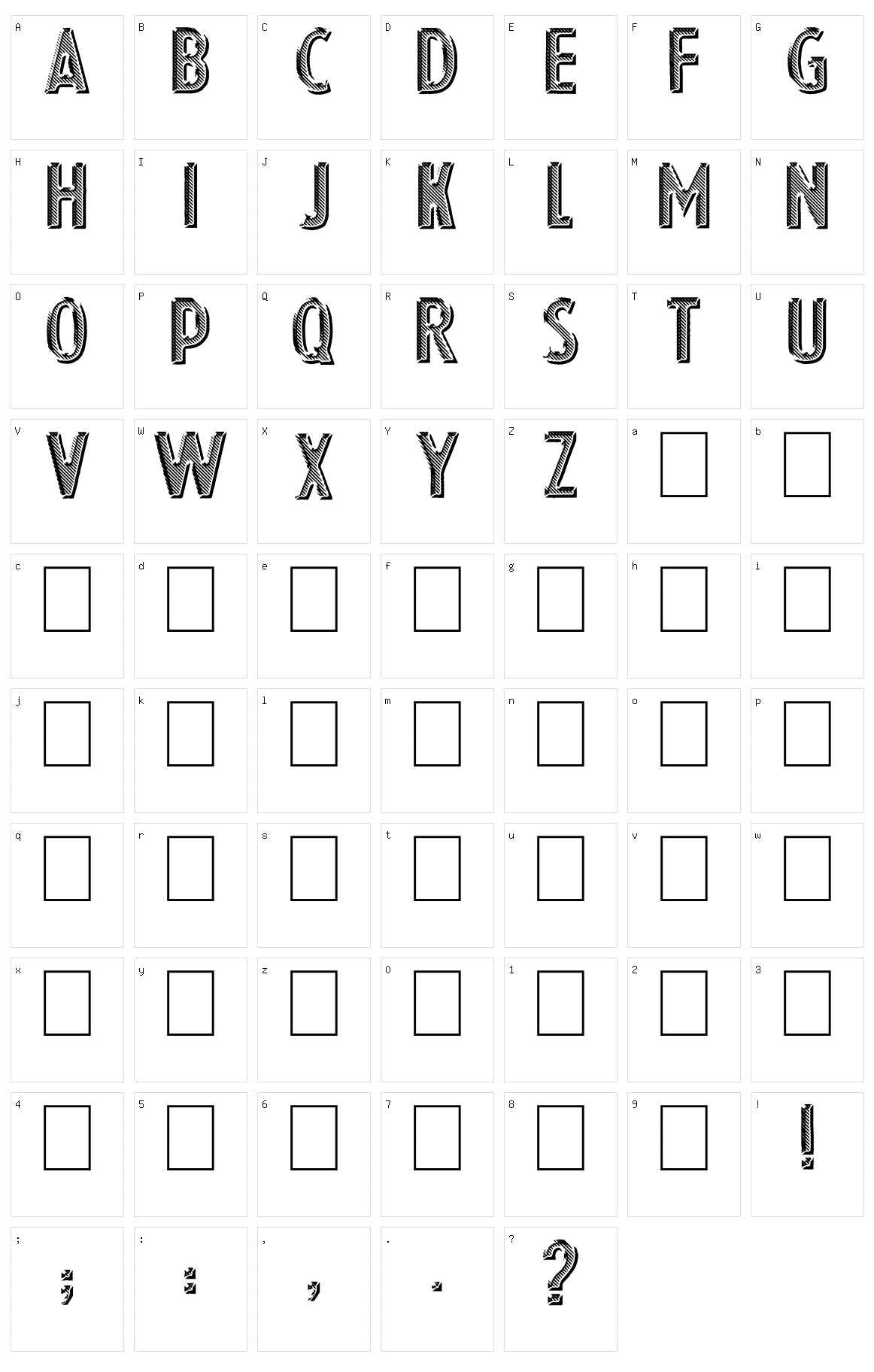 Eshop Advert Character Set