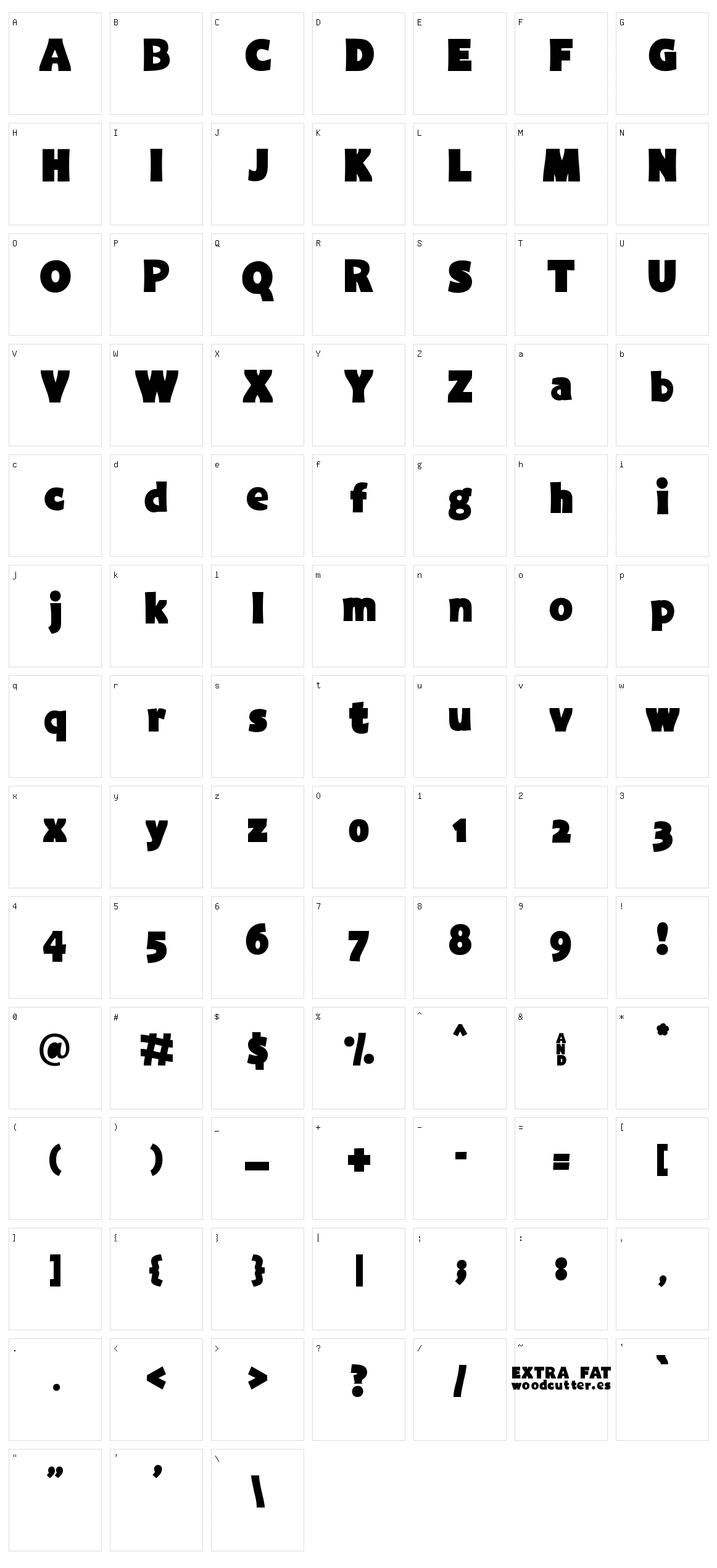 Extra Fat Character Set