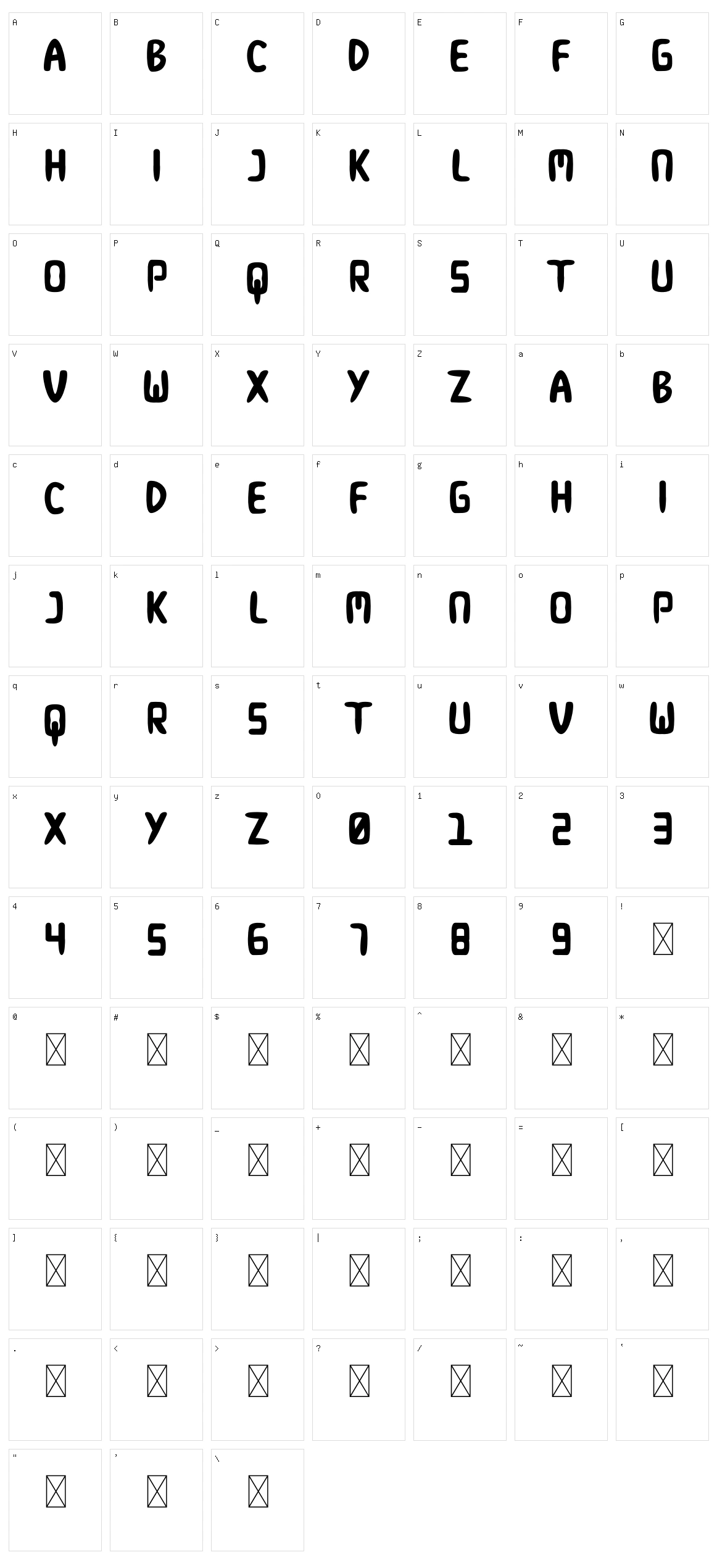 Ezet Character Set