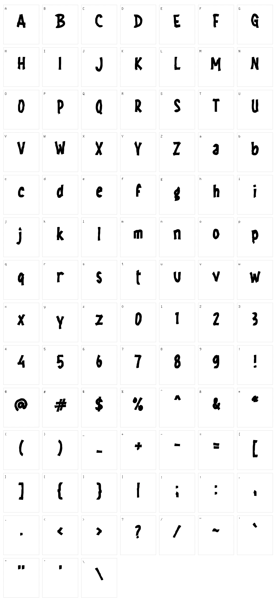 f Foden Character Set