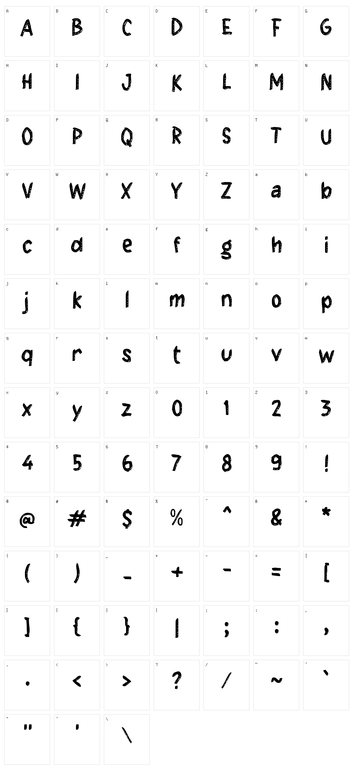 f Foila Character Set