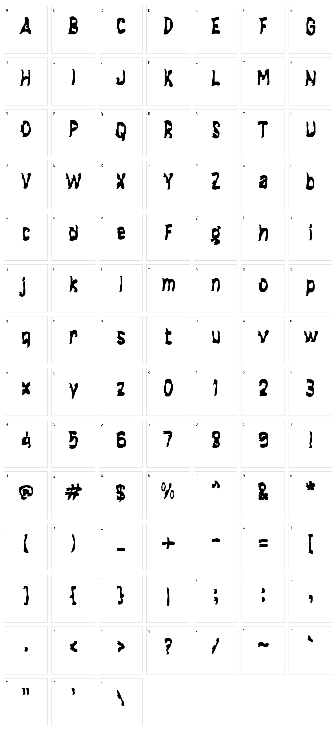 f Friges Character Set