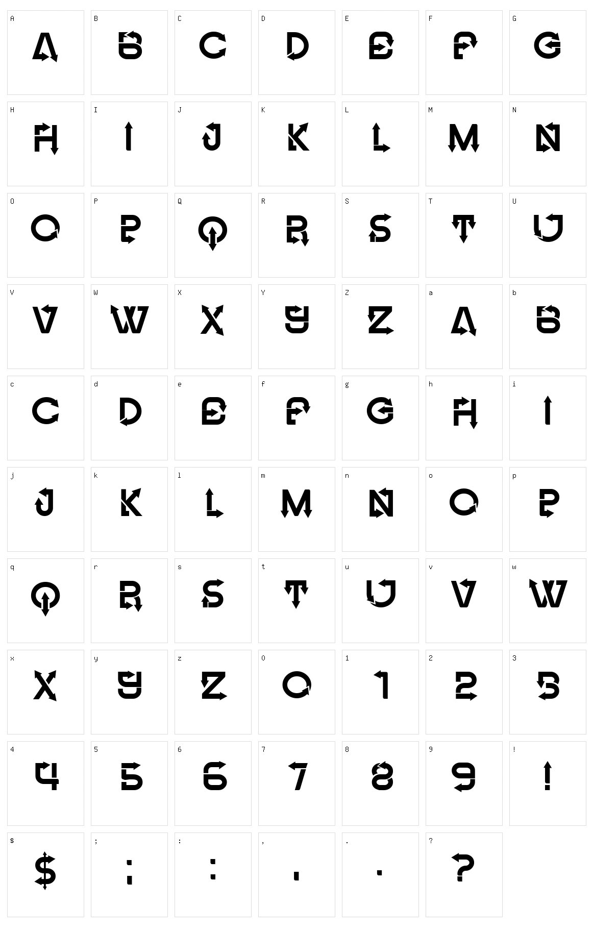 Fangxiang Character Set