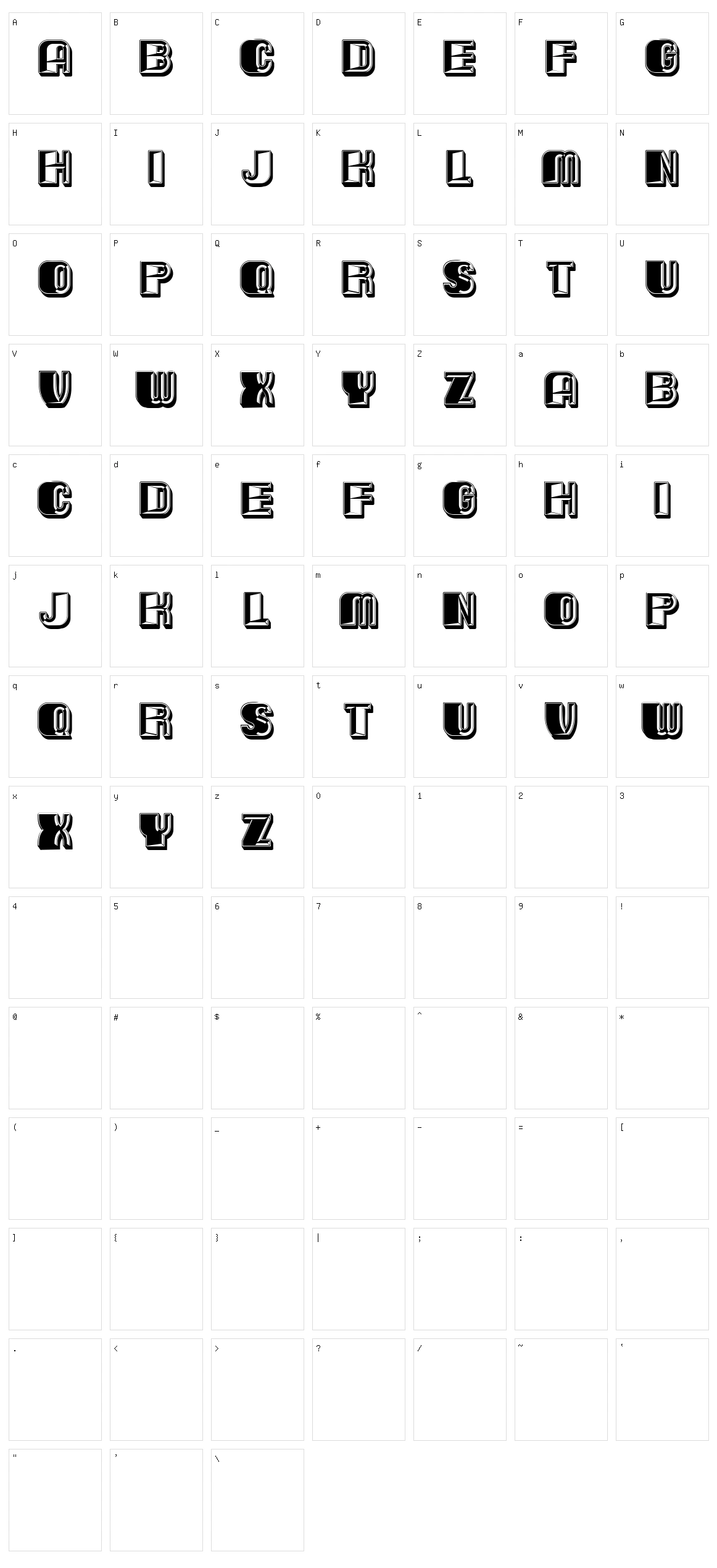 Fantome Character Set