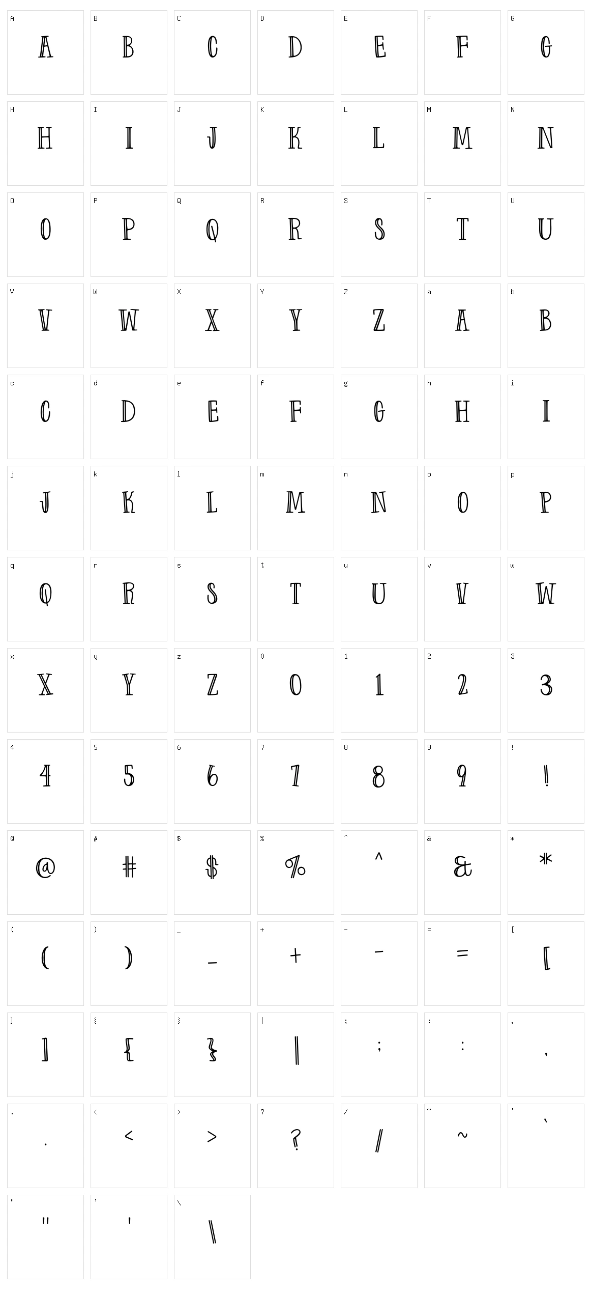 Farm to Market Fancy Character Set
