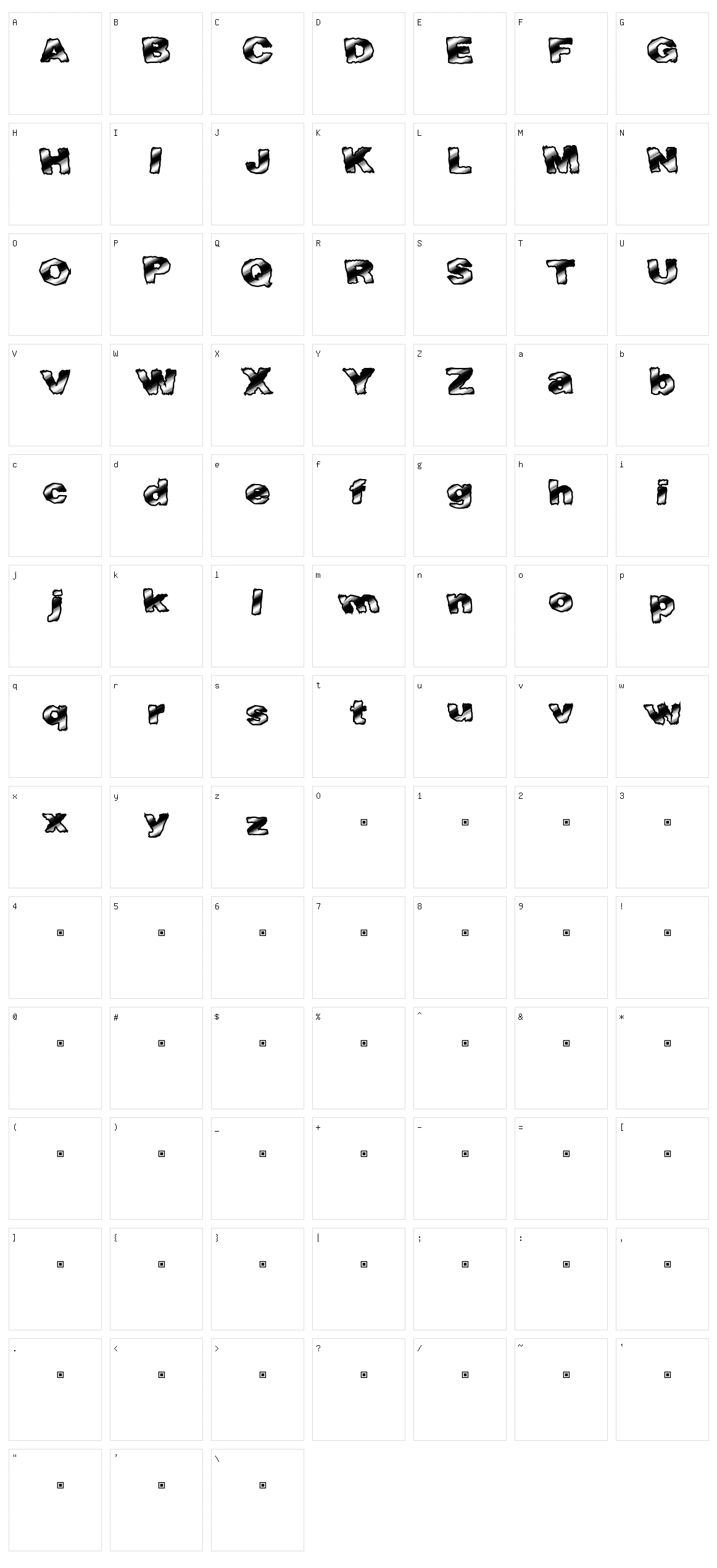 Fast Time Character Set