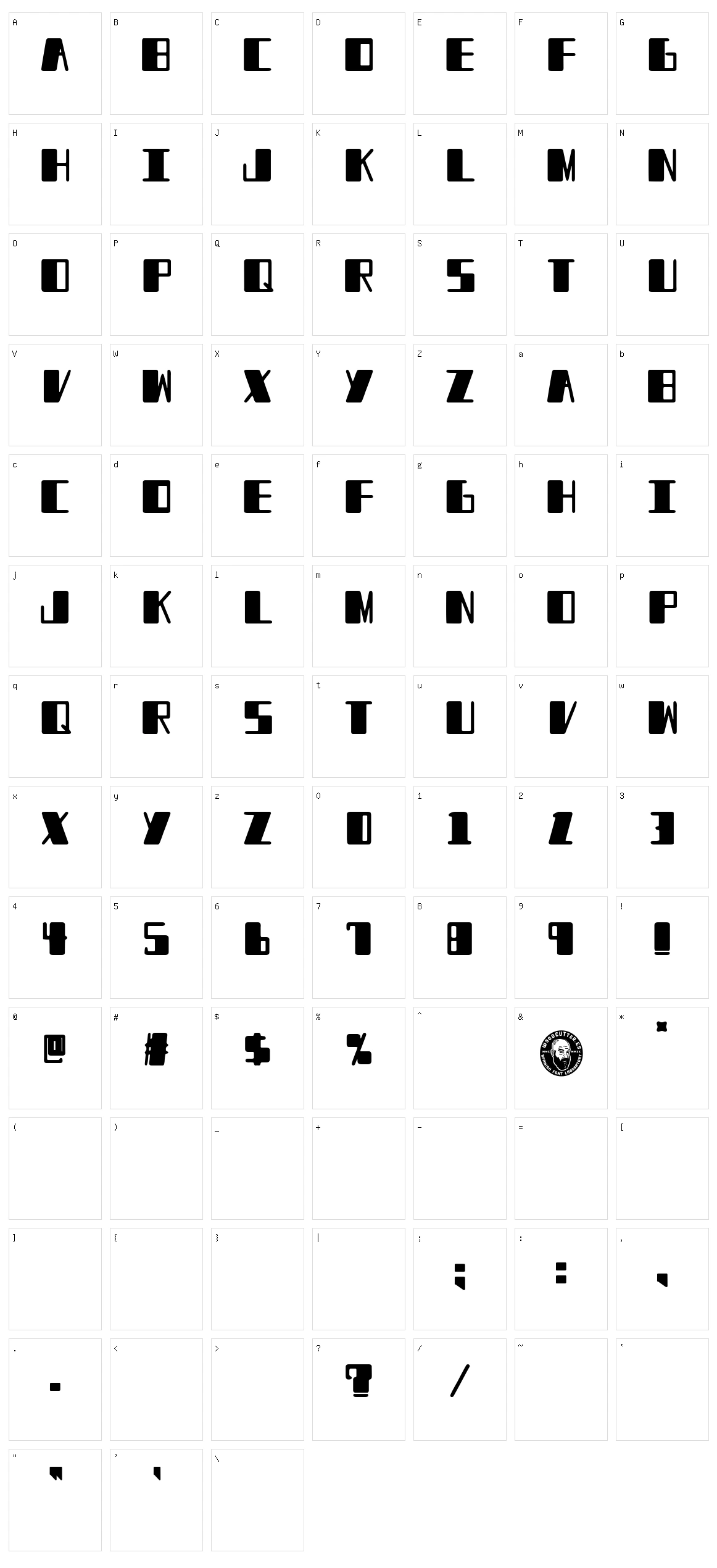 Fat Enterprise Character Set