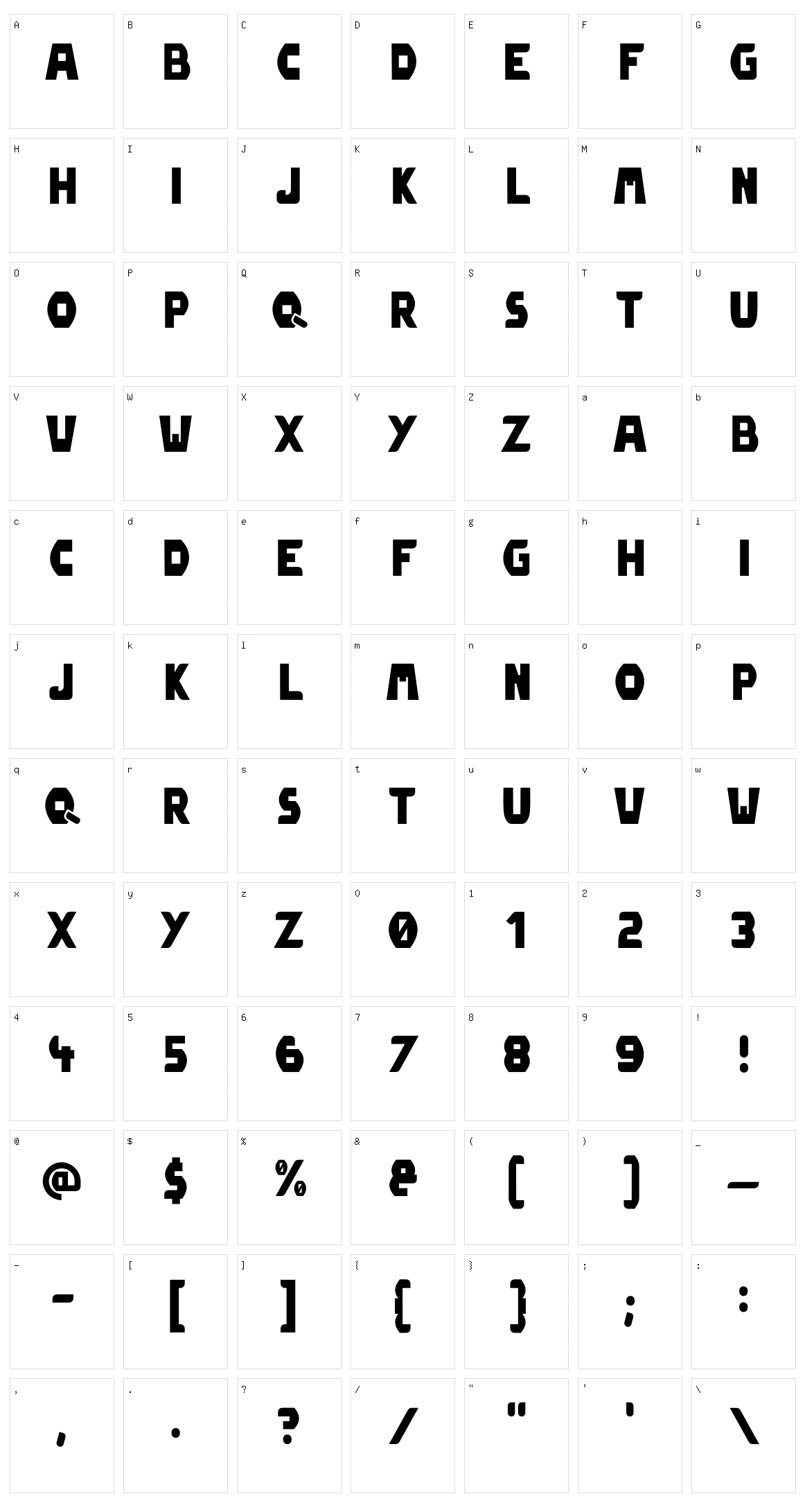 Fat Max Character Set