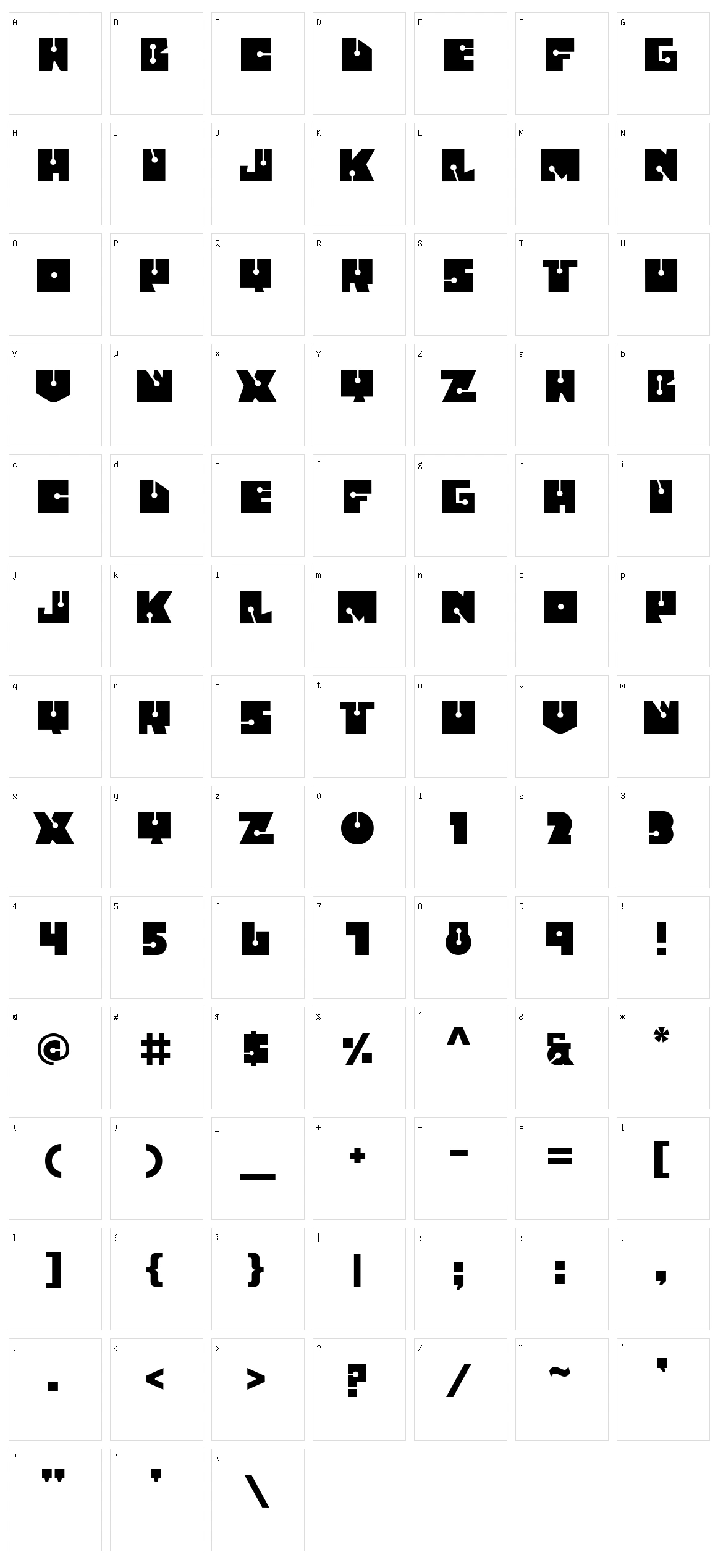 Fatsini Character Set