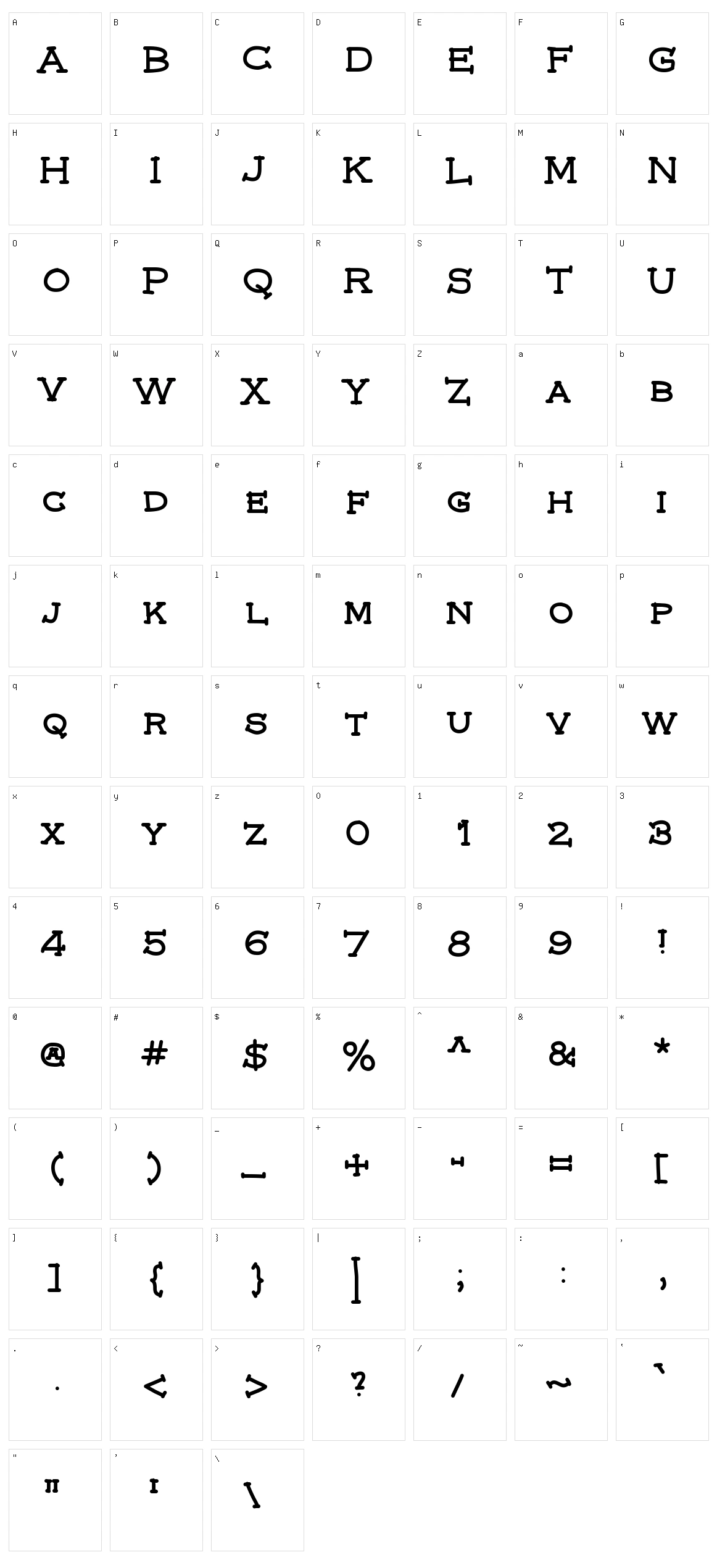 Federal Character Set