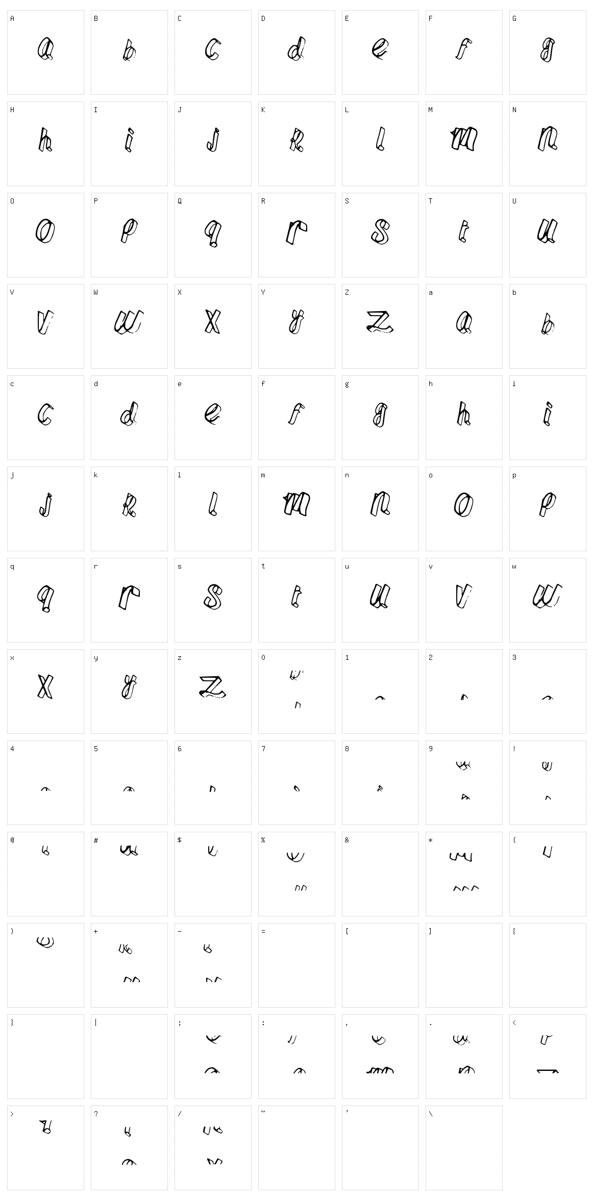 Fettuchine Character Set