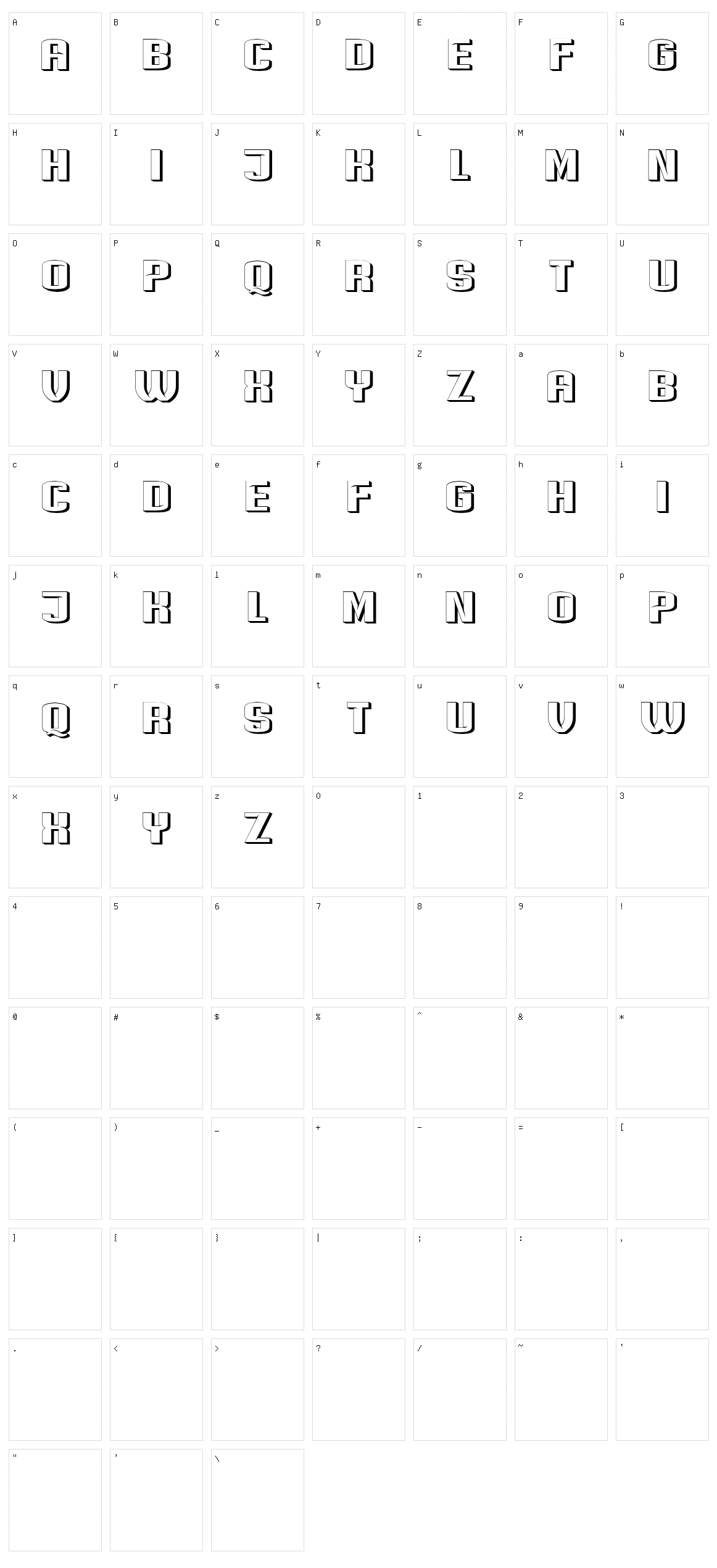Fiber Character Set