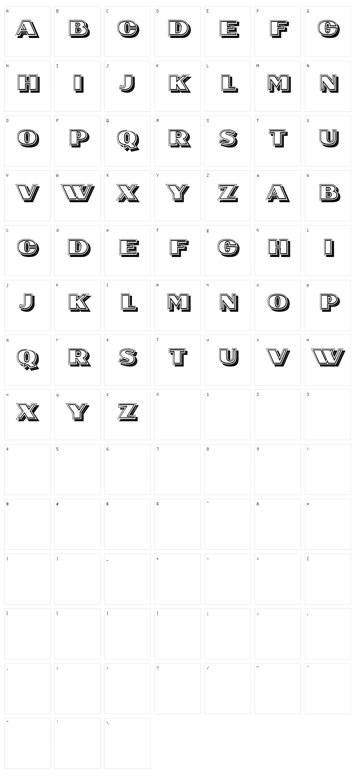 Fill The Round Character Set