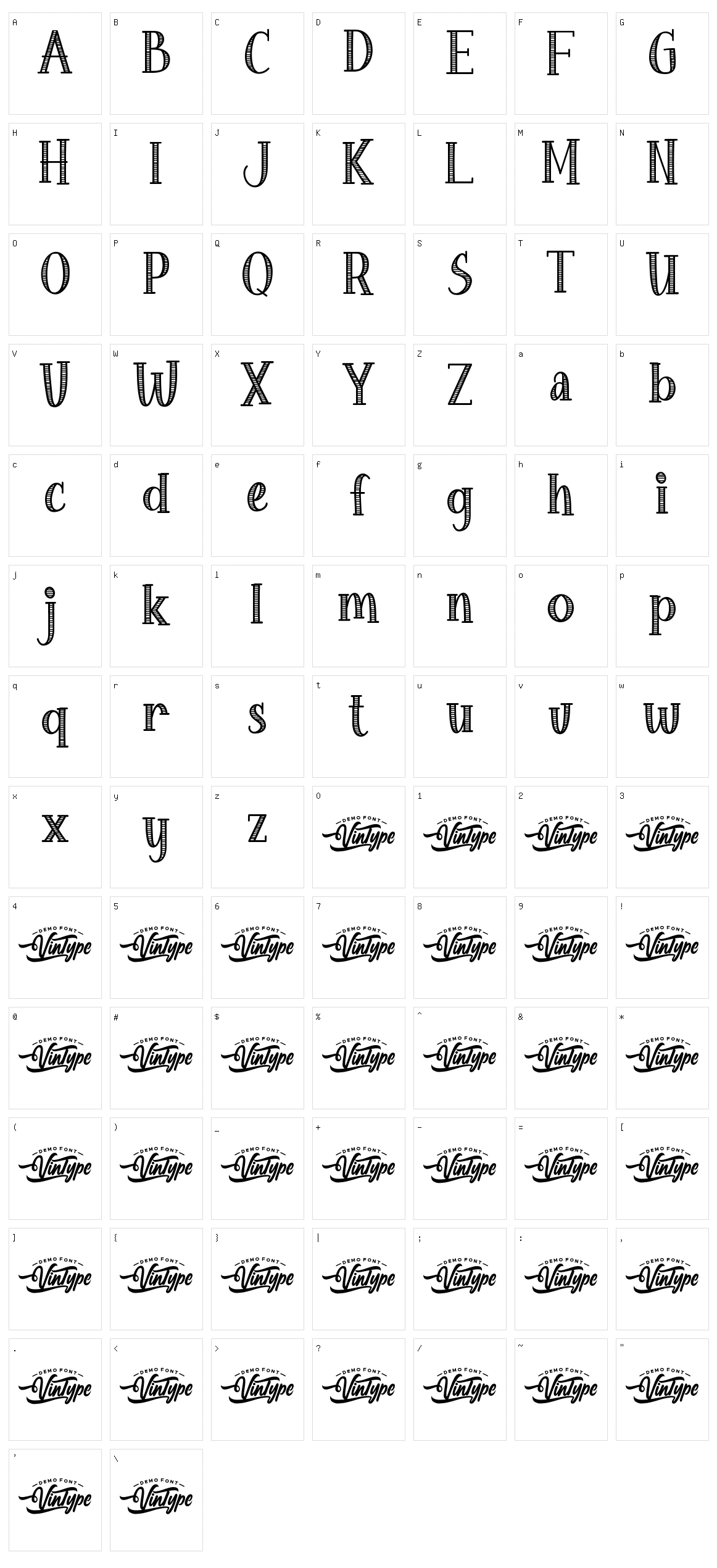 Finding a Line Character Set