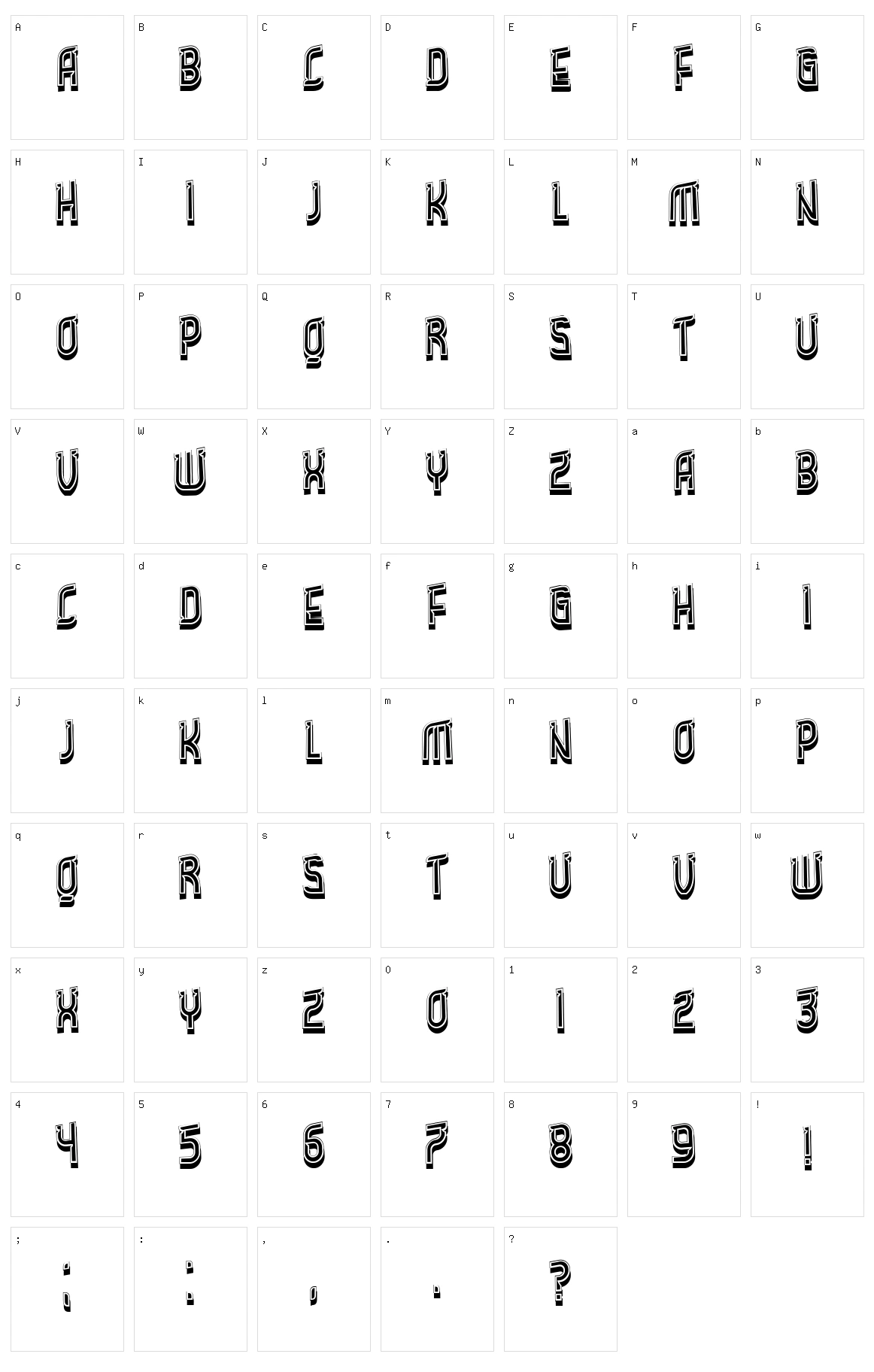 Finds Character Set