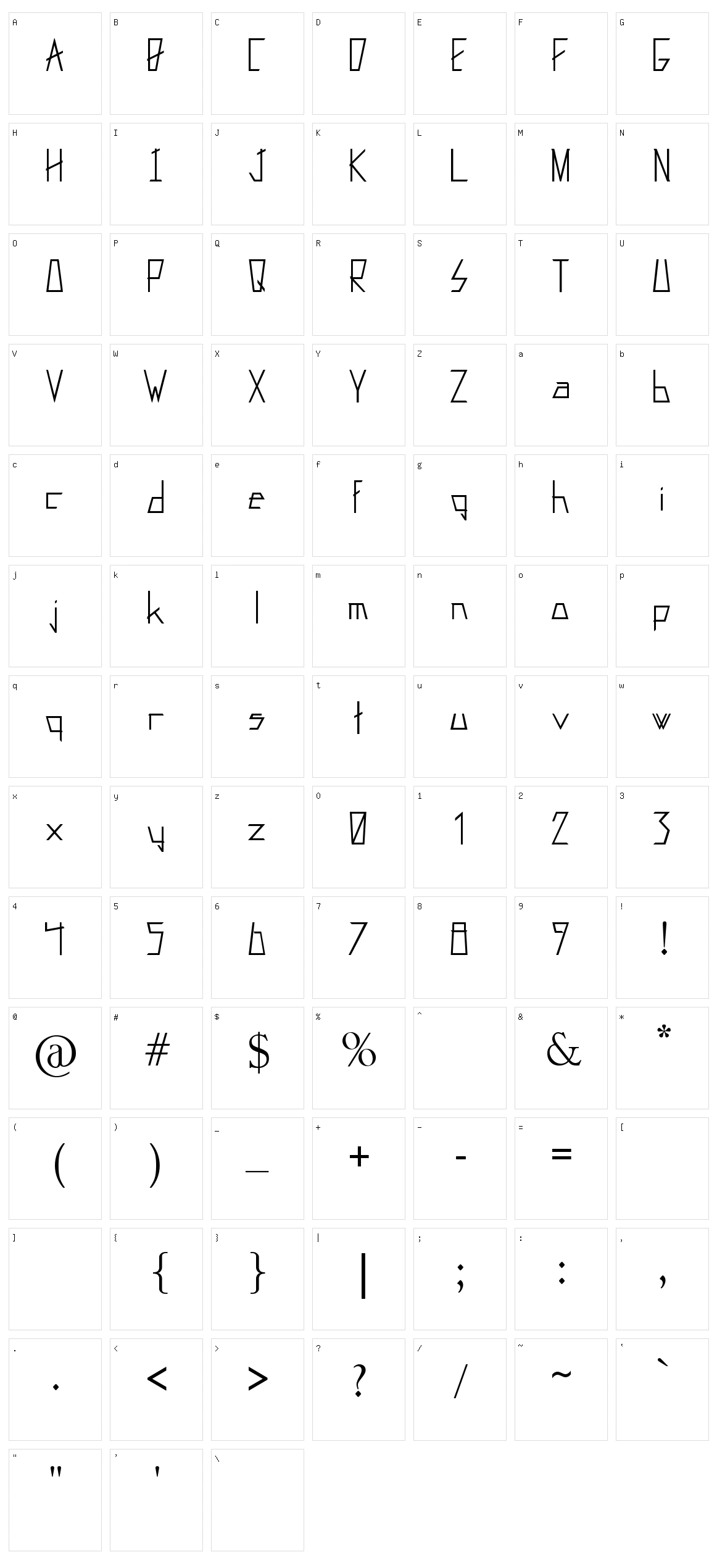 Fixxed Character Set