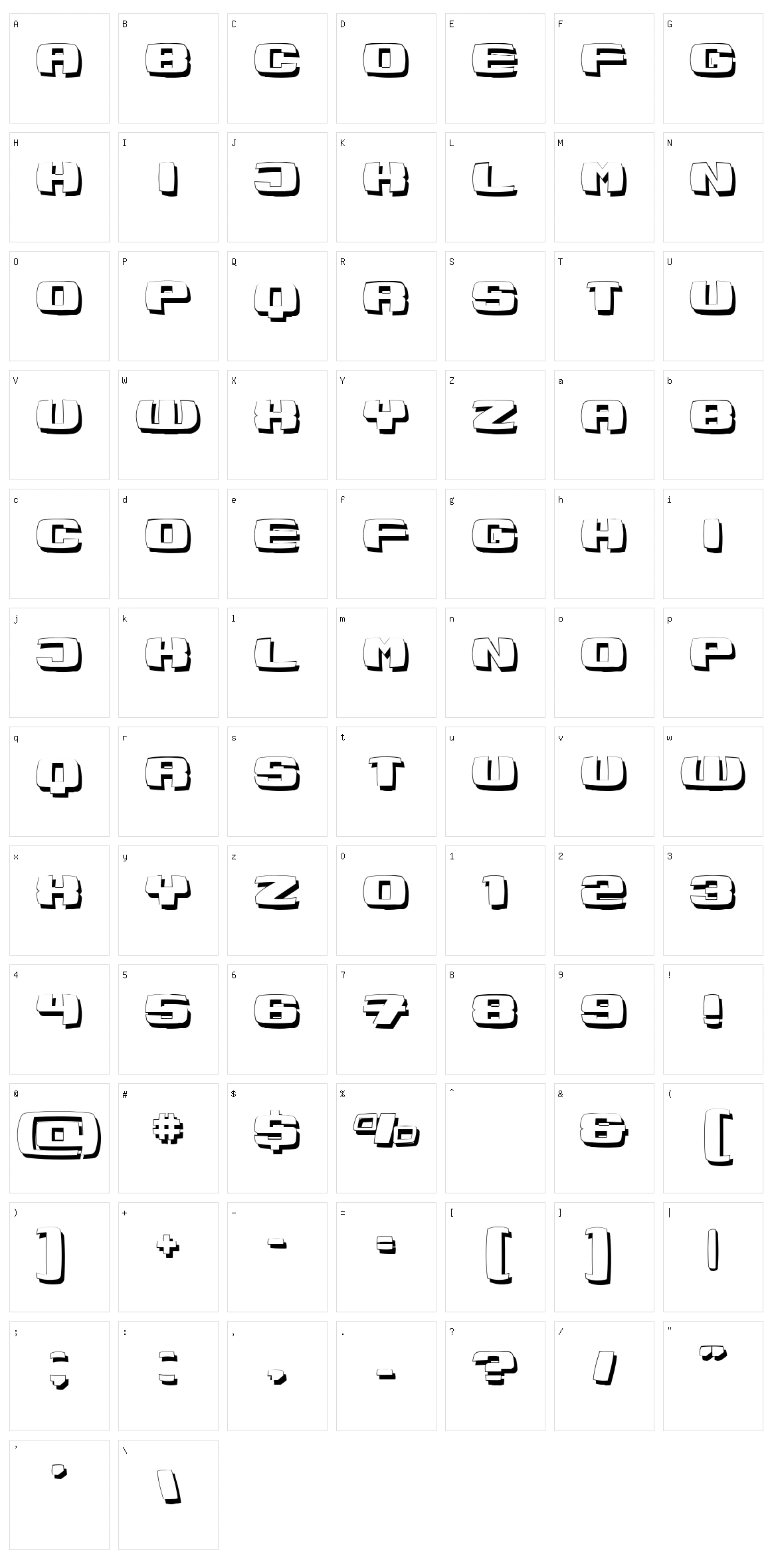 Flosser Character Set