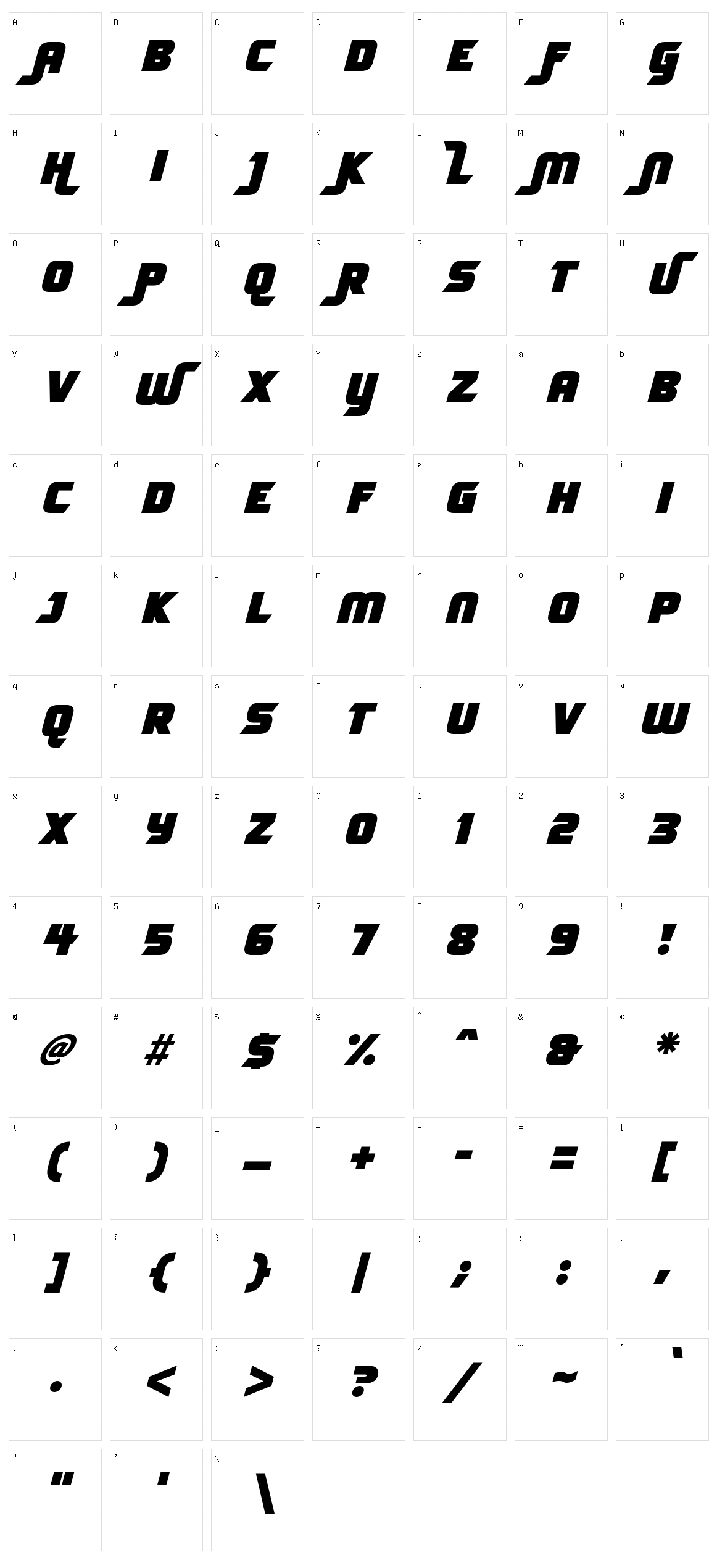 Flourish Character Set