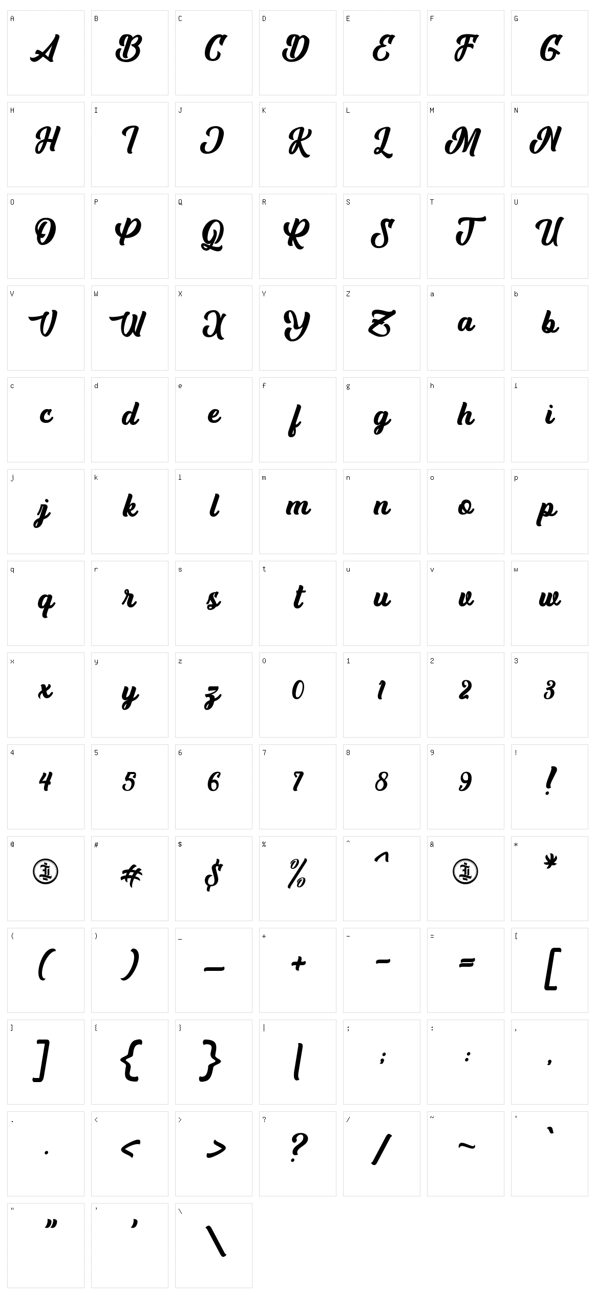 Asthenia Character Set