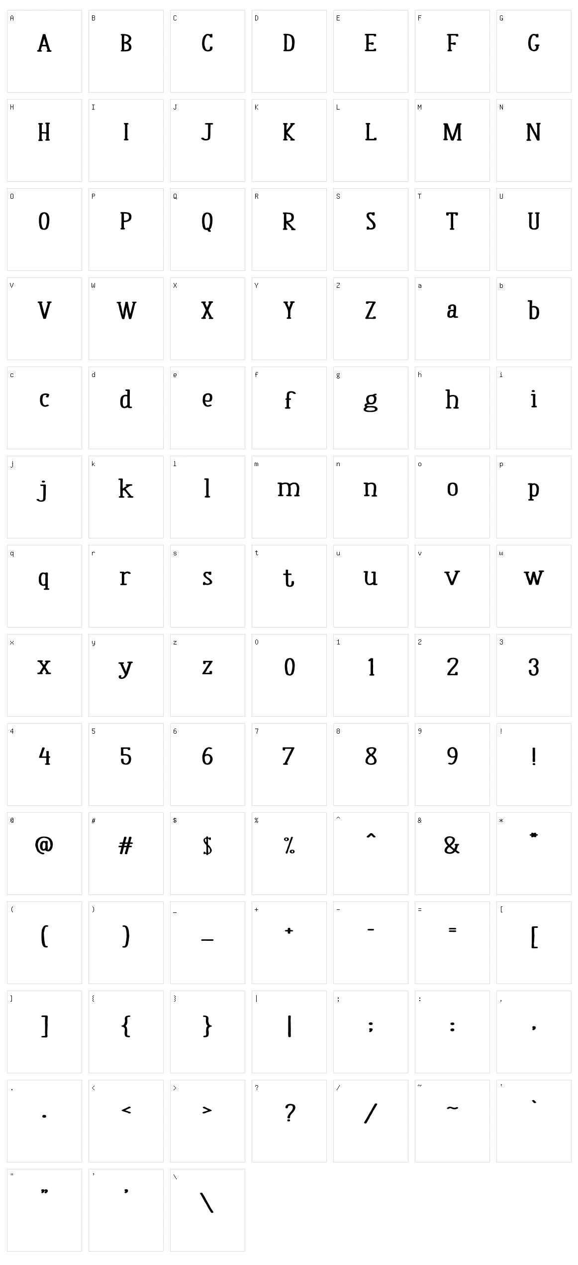 Fontastic Harmony Character Set