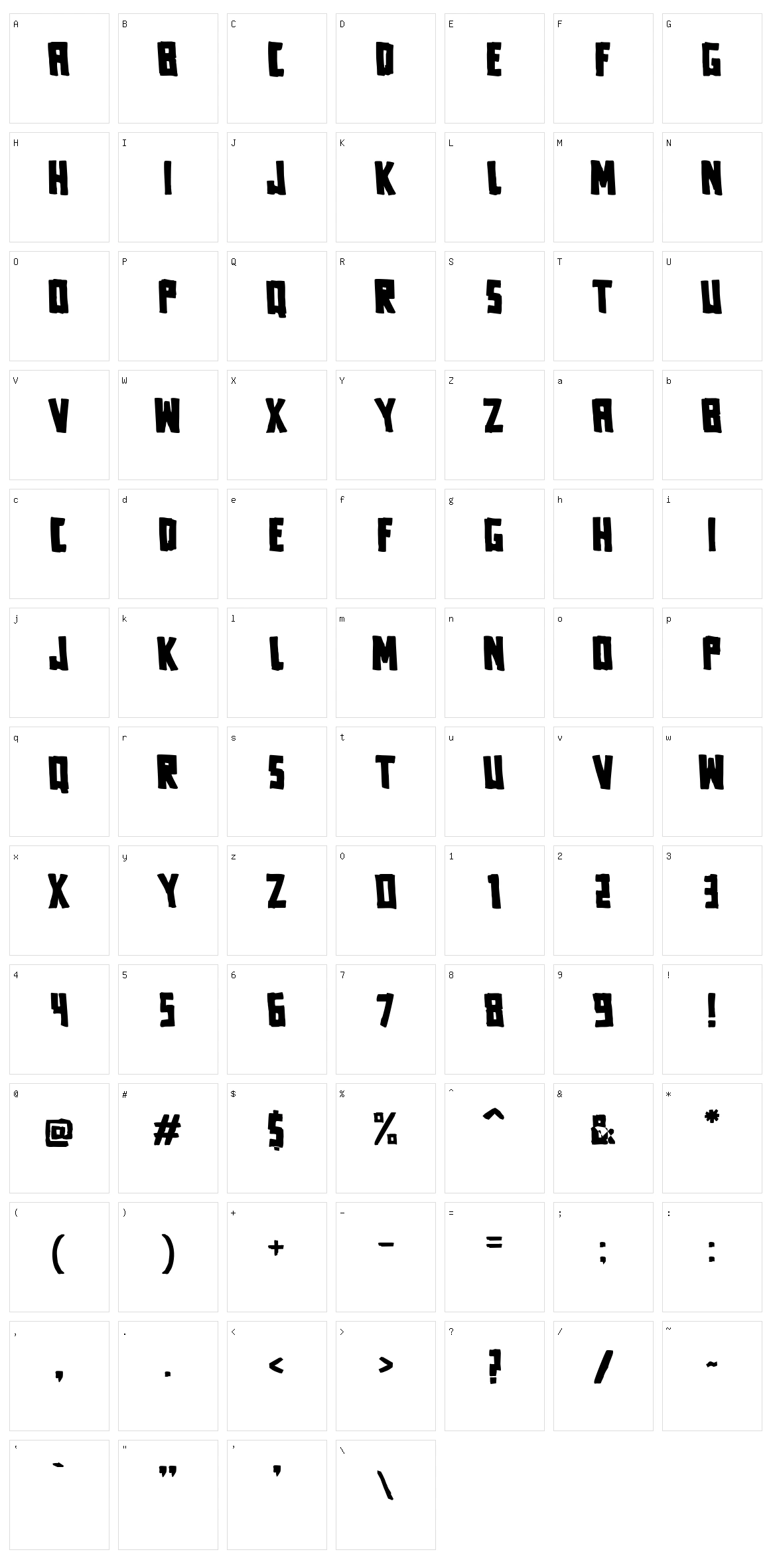 Fora Character Set