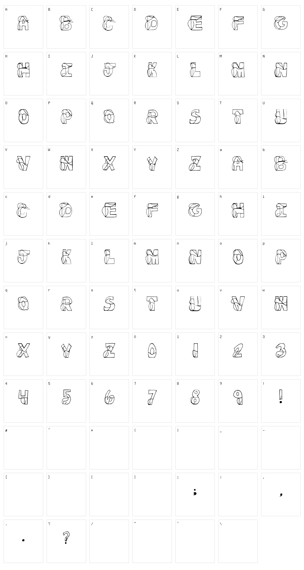 Fortin Font Character Set