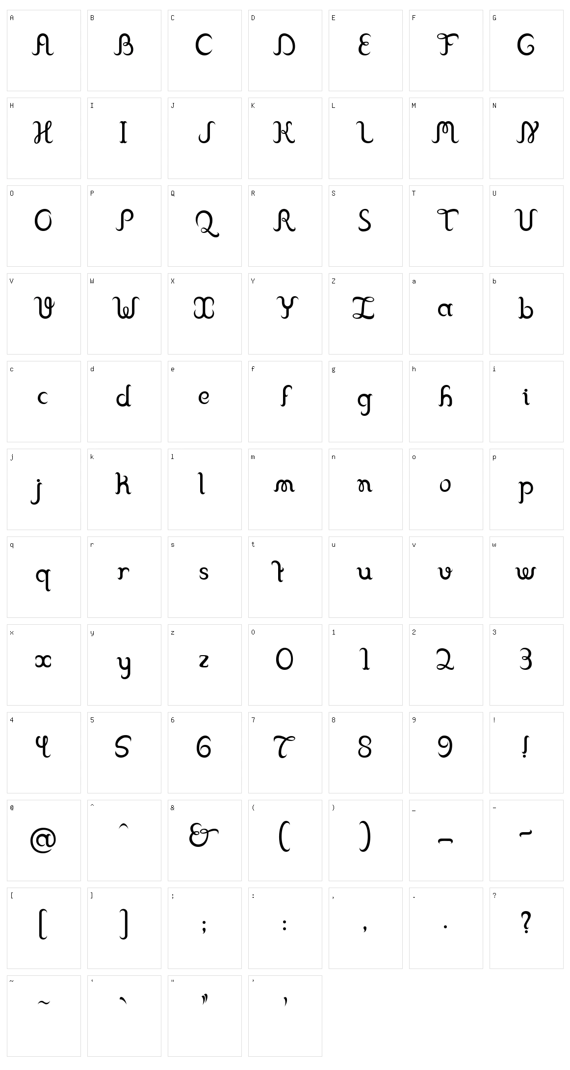 Franklin Cascaes Character Set