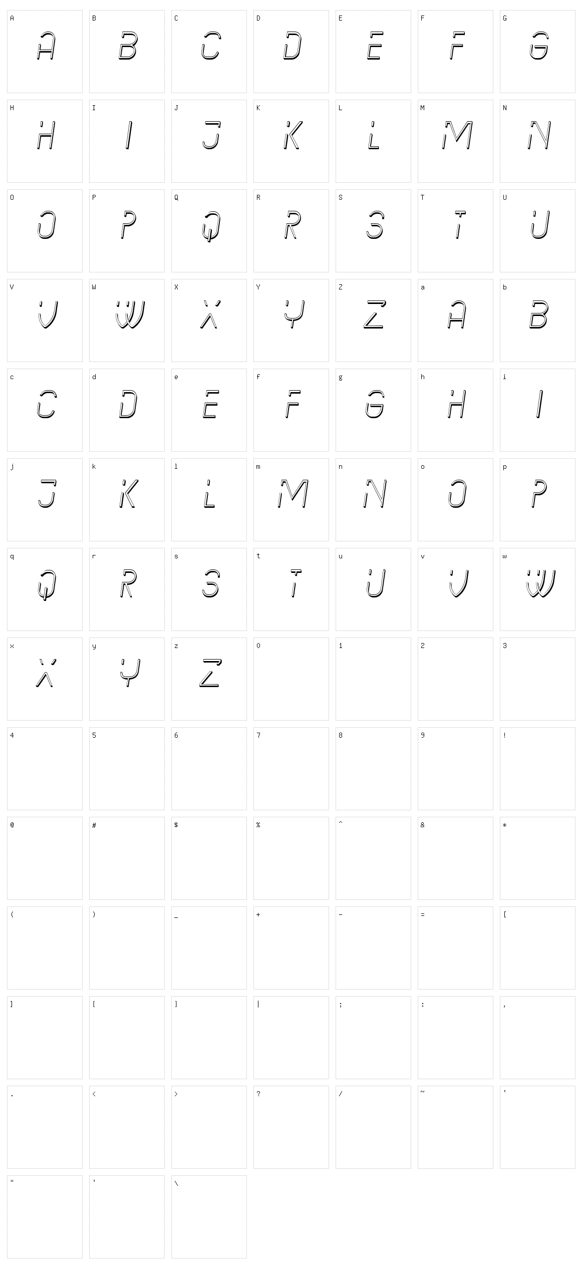 Fritz Character Set