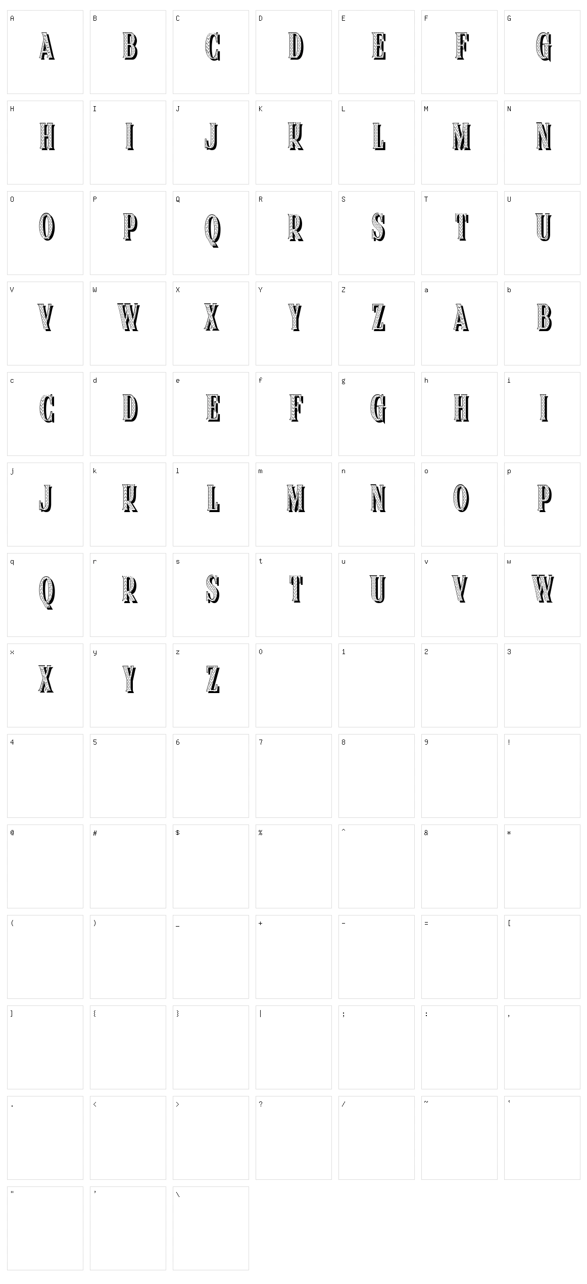 Funia Character Set