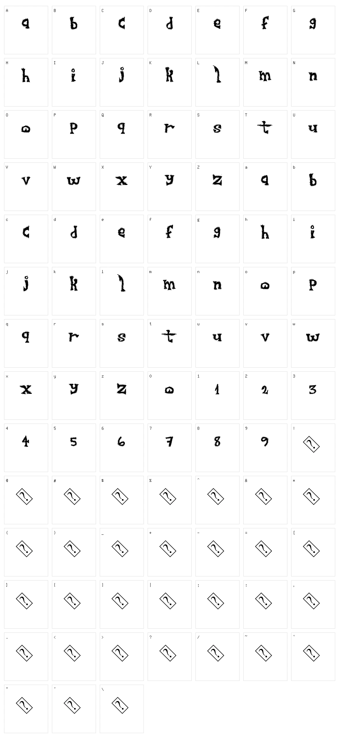 FurrySack Character Set