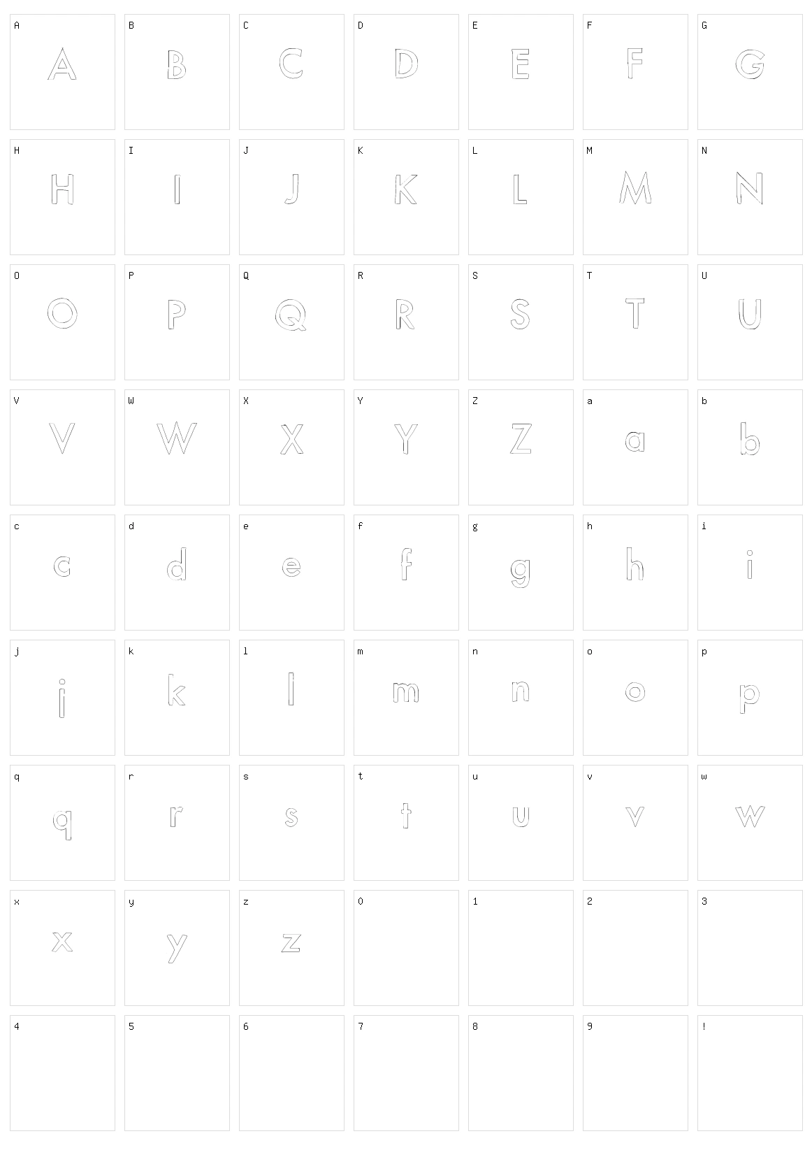 Future Lines Character Set
