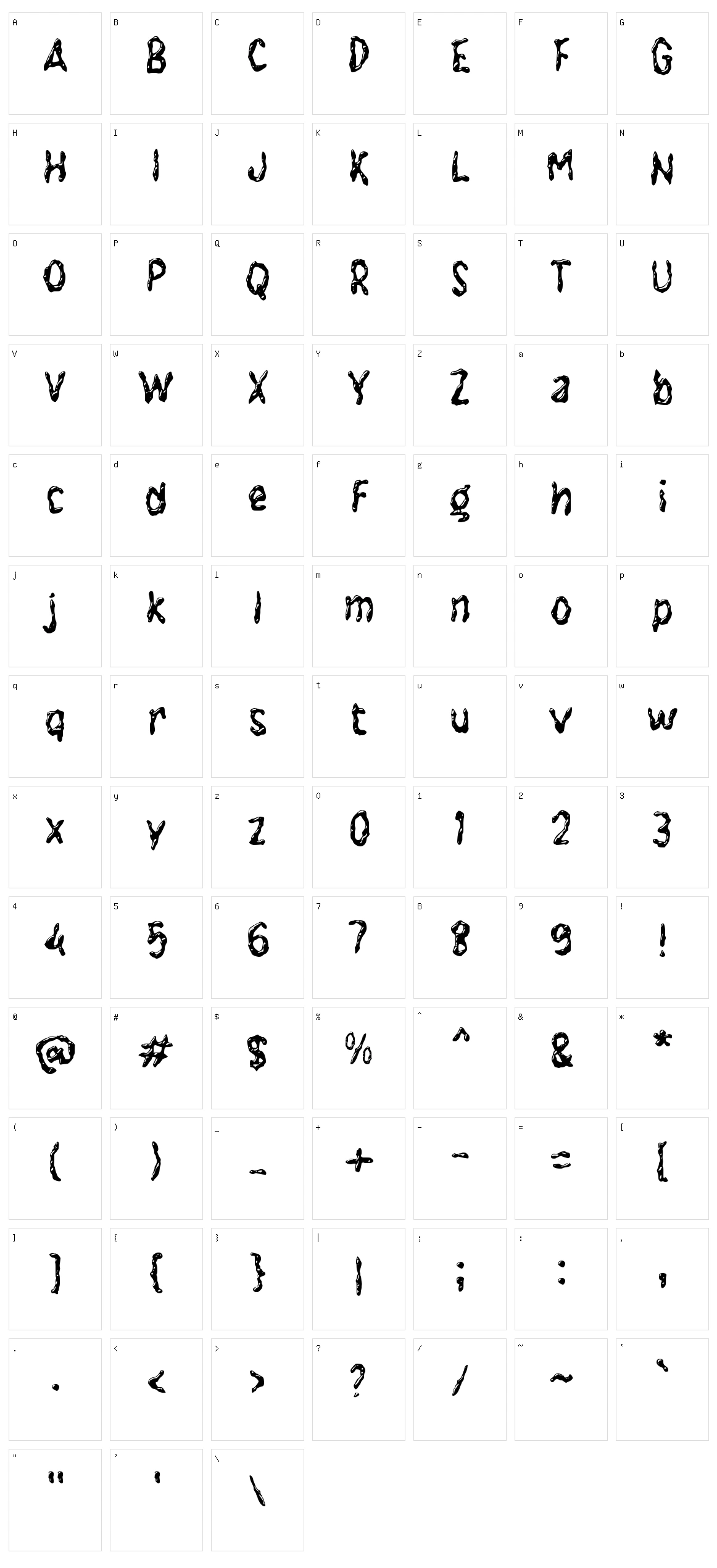 g Getuk Character Set