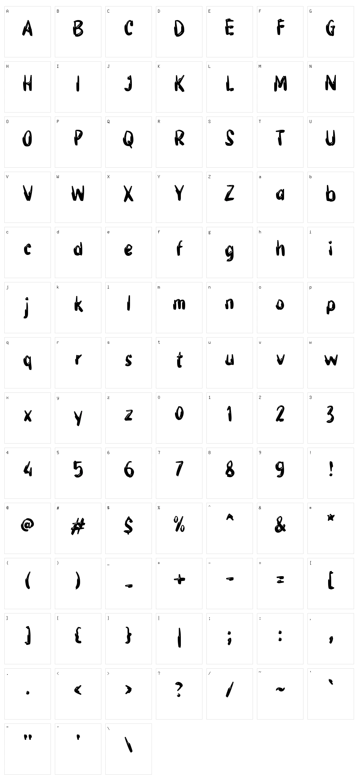 g Gidos Character Set