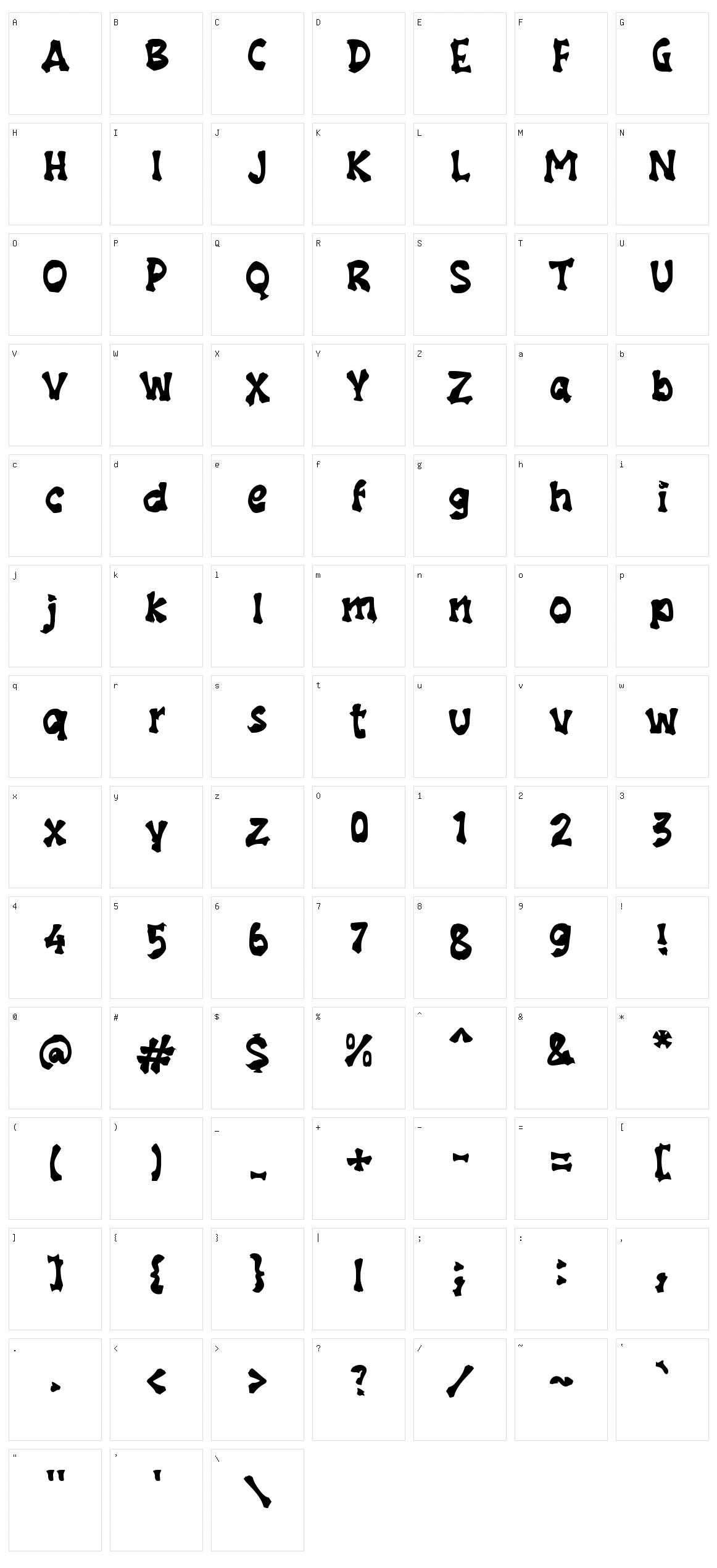 g Groovy Sea Character Set
