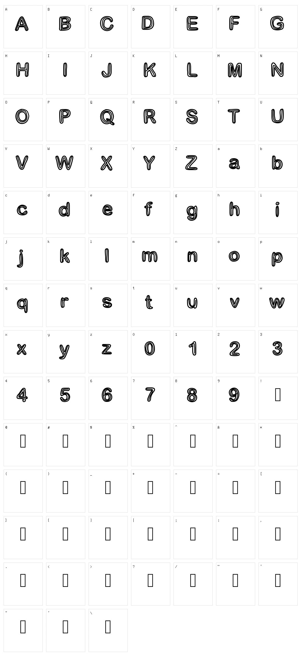 Gaelle Number 3 Character Set