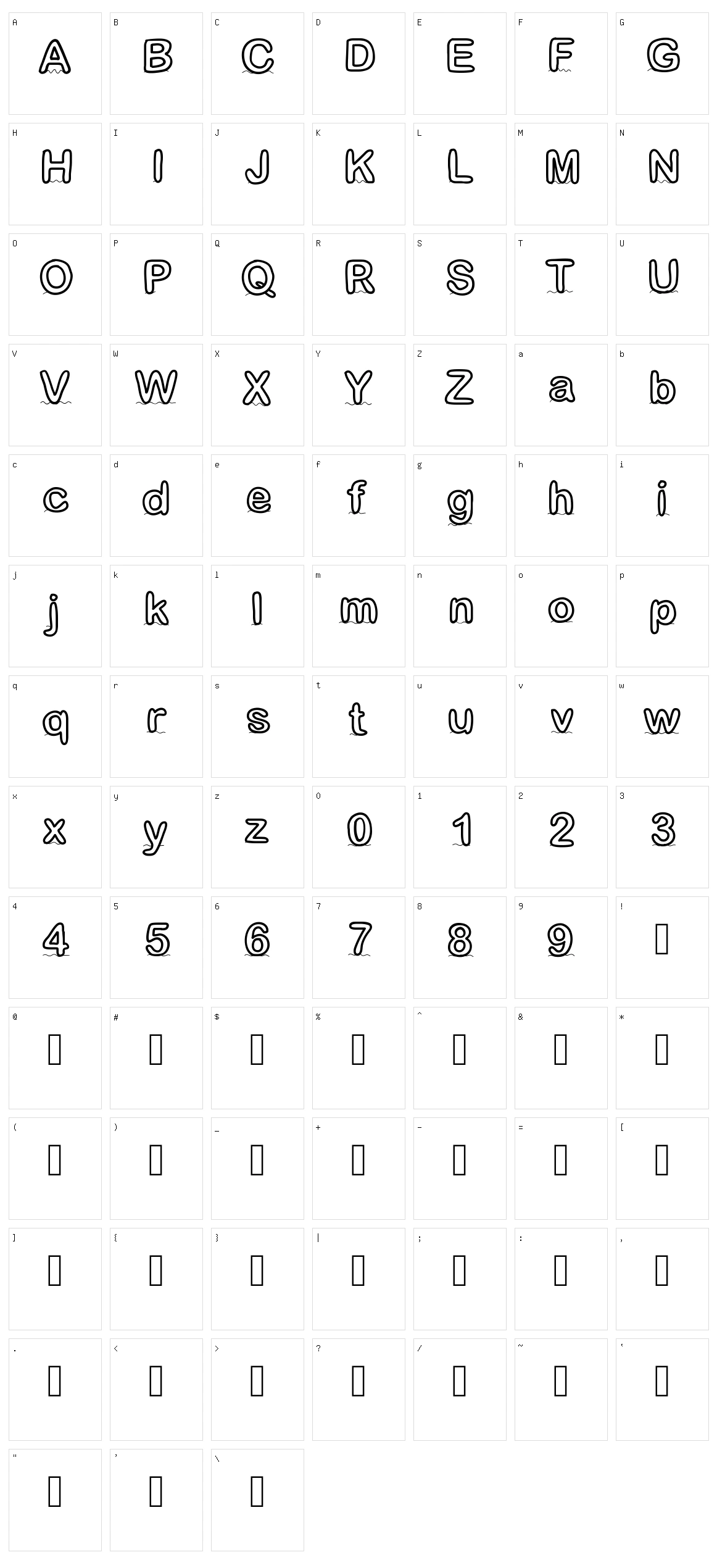 Gaelle Number 4 Character Set