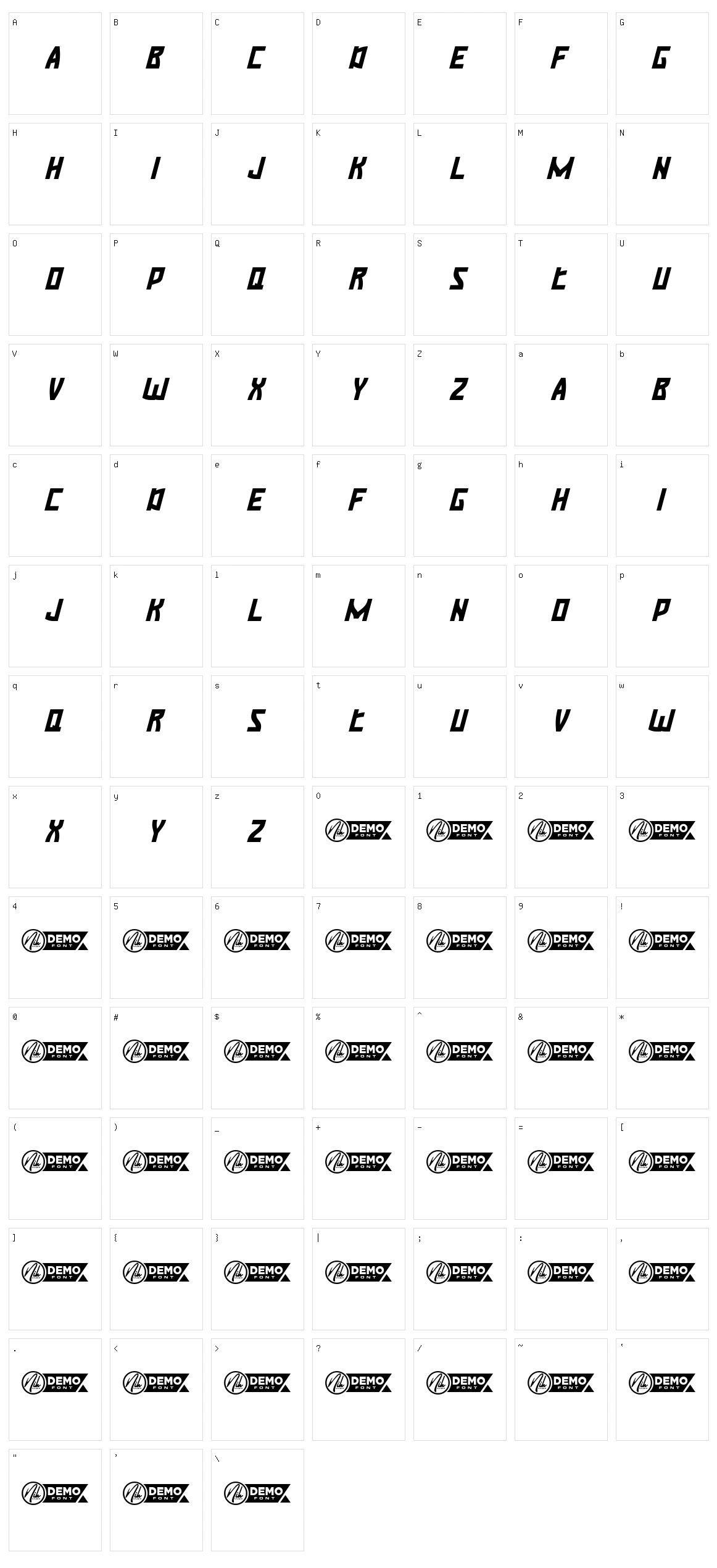 Gameking Character Set