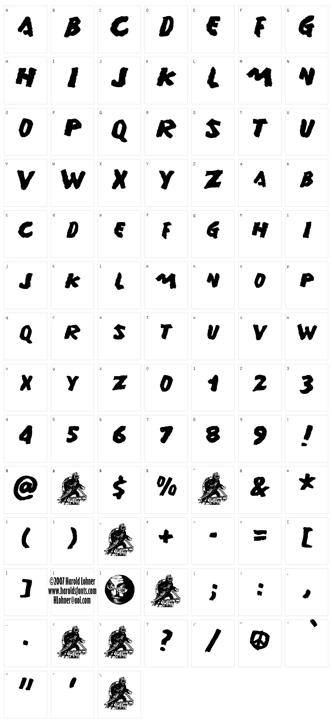 Gamera Character Set