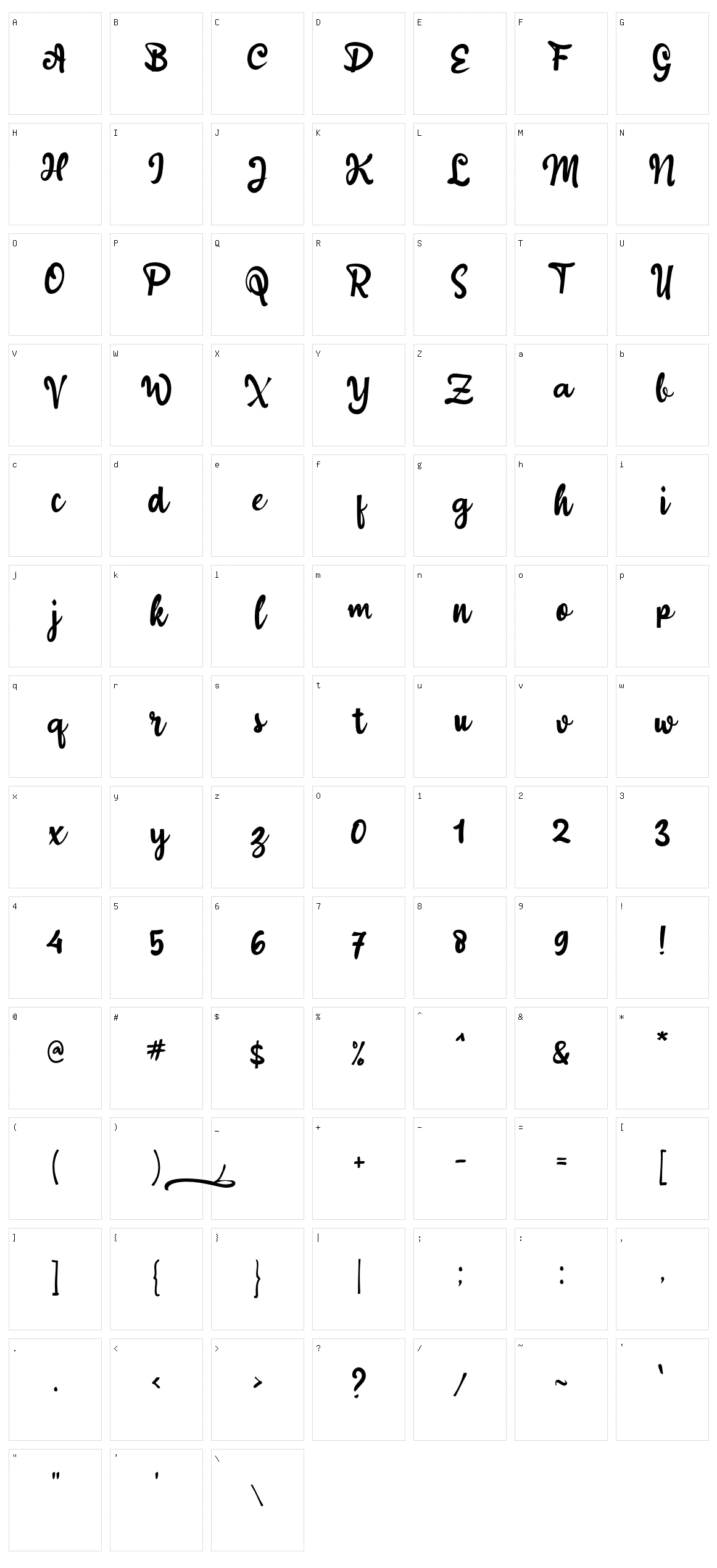 A Acorn Squash Character Set