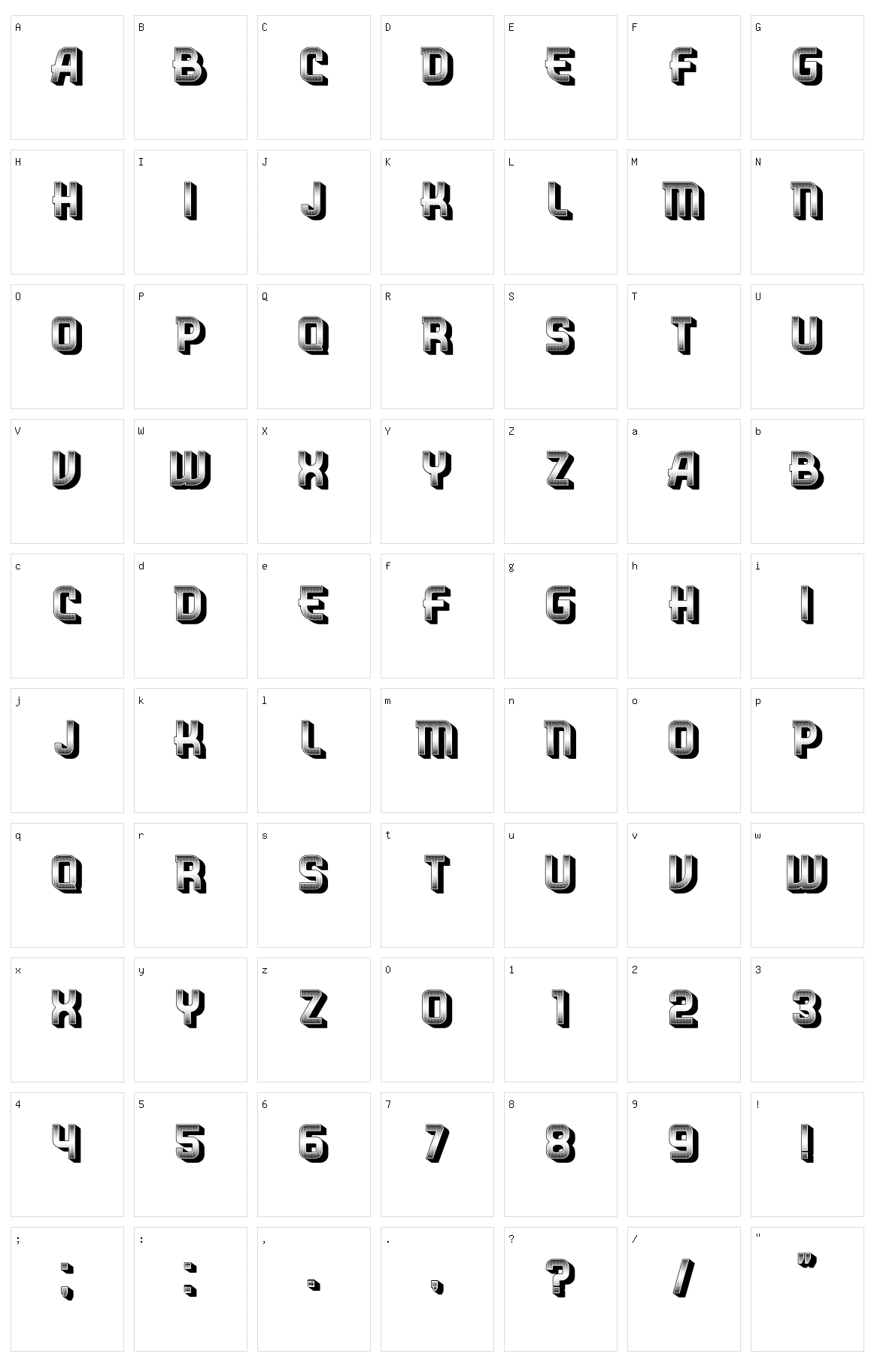 Gaseous Power Character Set