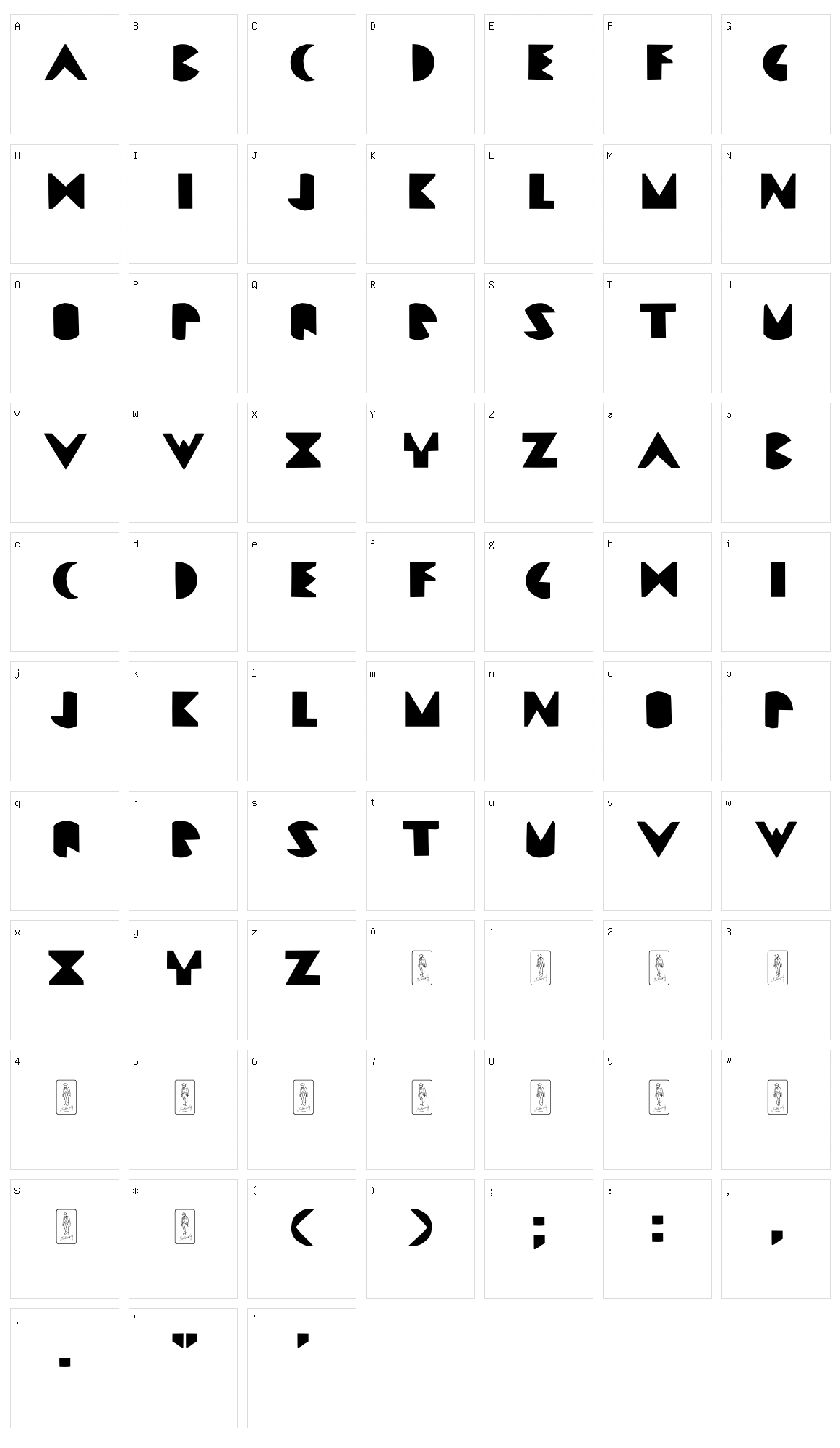 Gayacos Primaria Bastarda Character Set