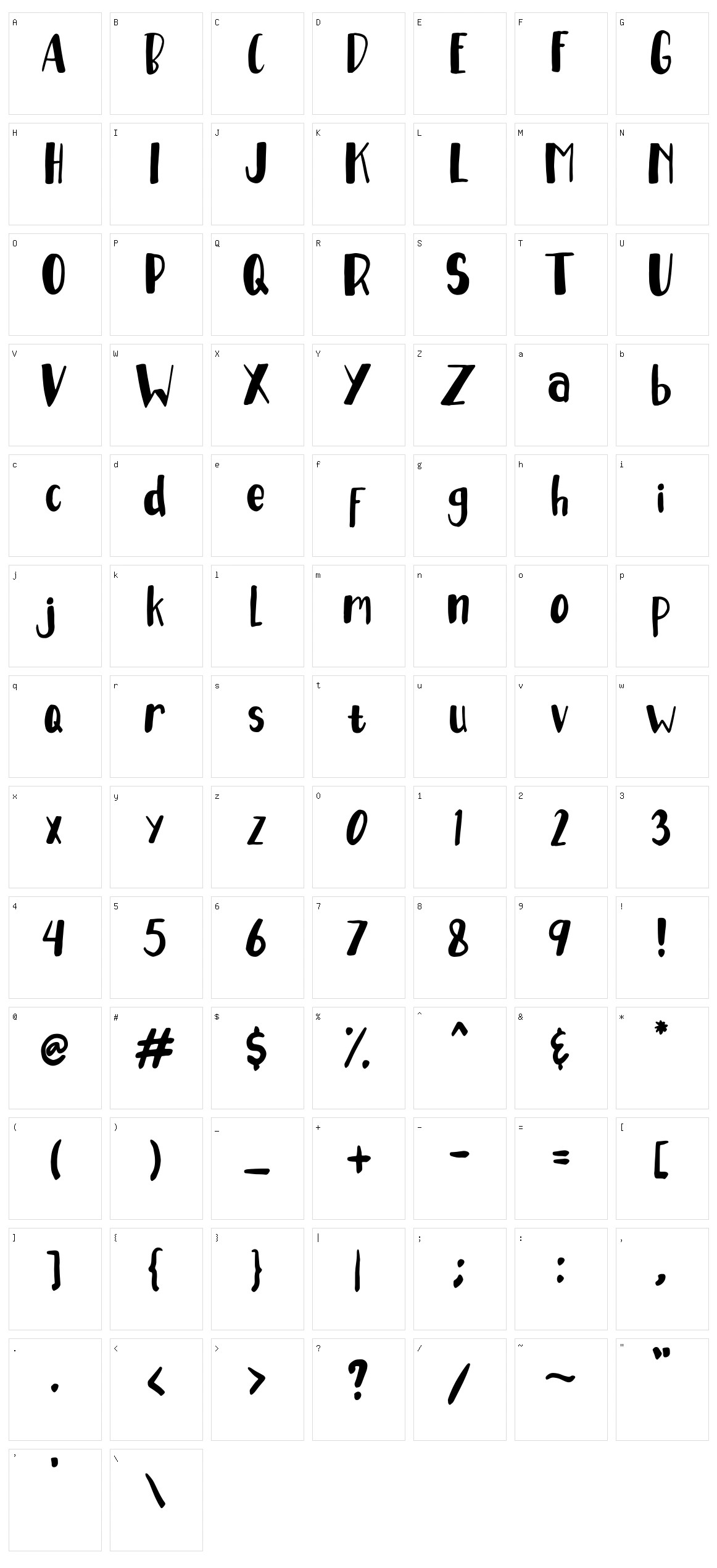 Gebryna Character Set