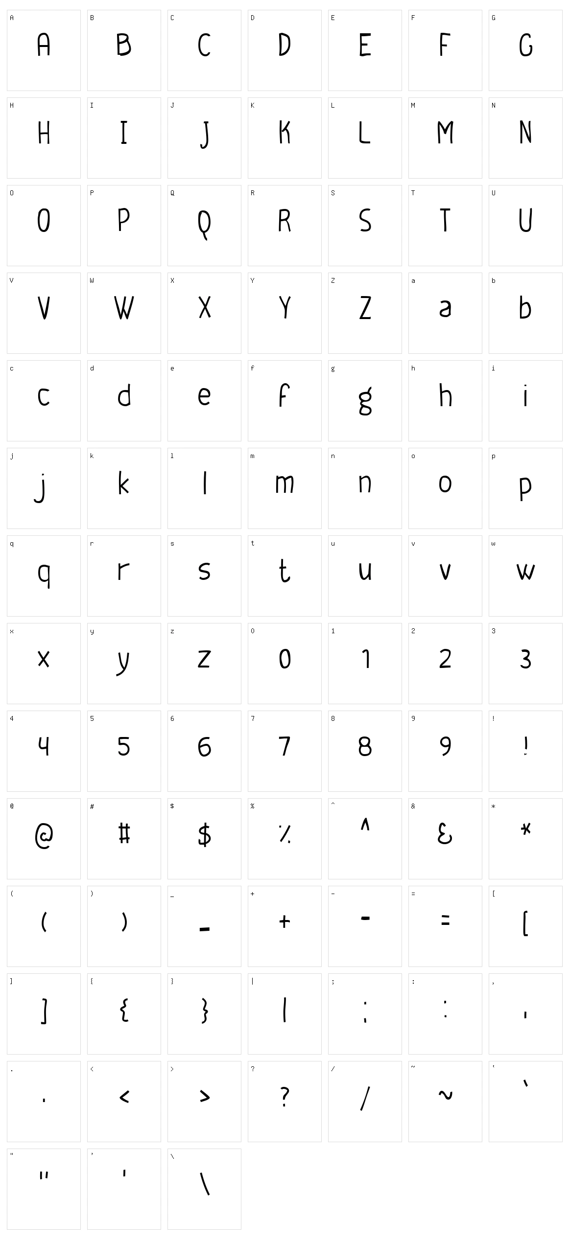 Geeker Character Set