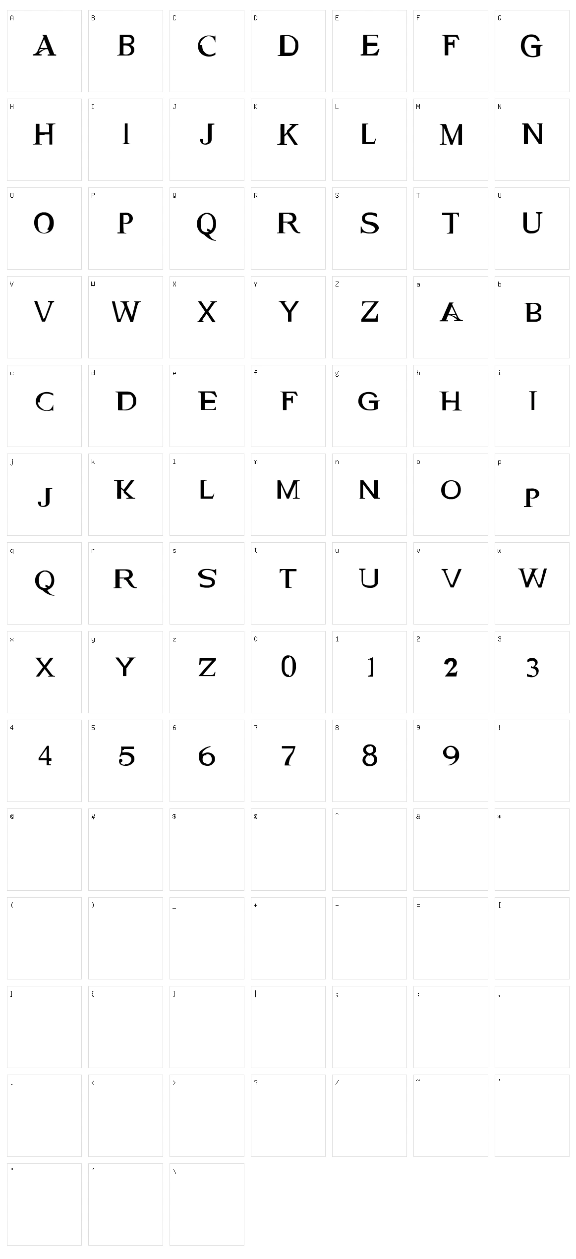 Genetic Engine Character Set