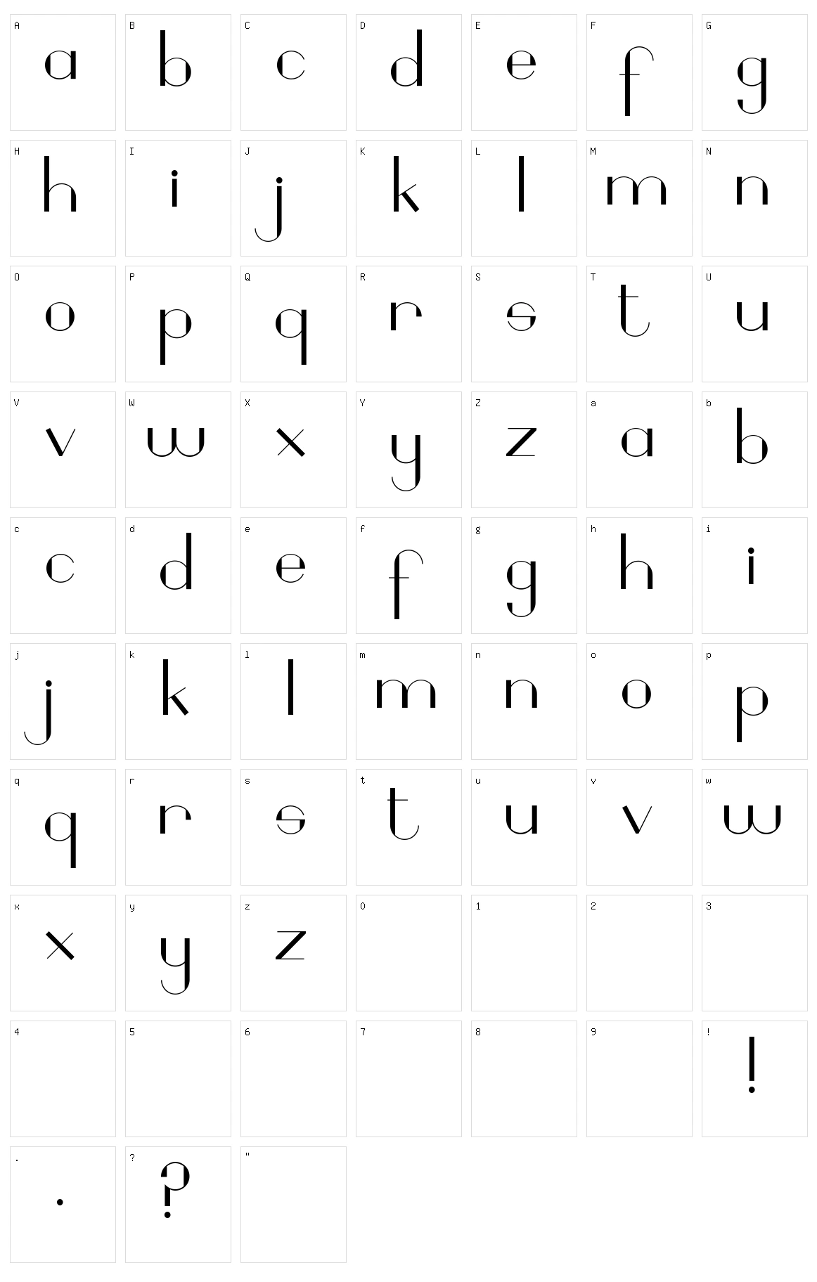 Geobrijel Character Set