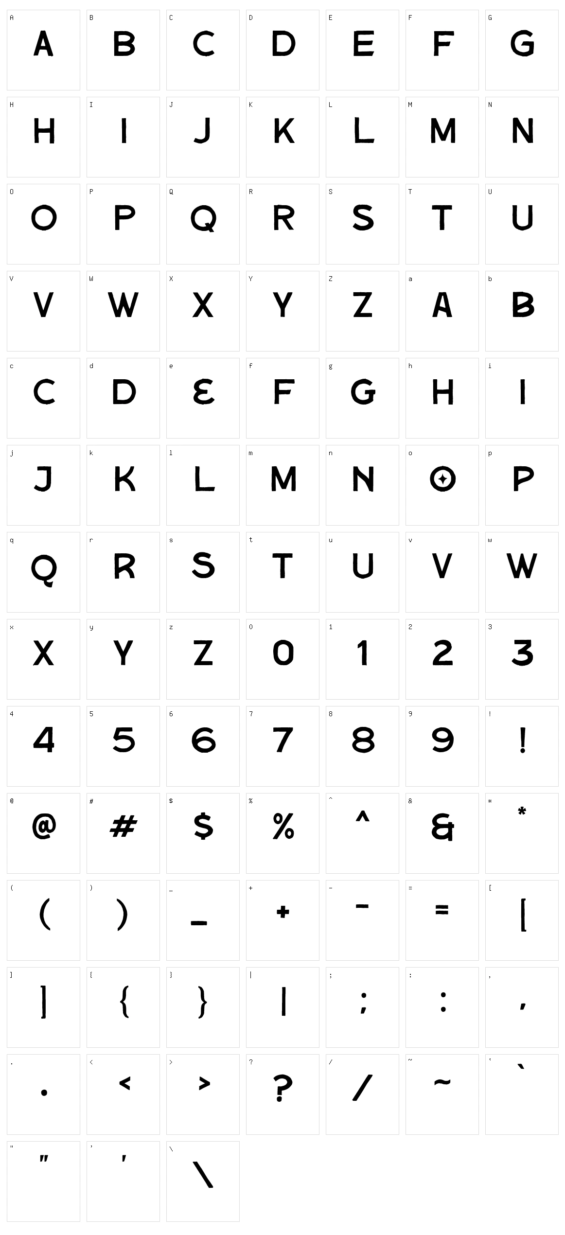 Geronide Character Set